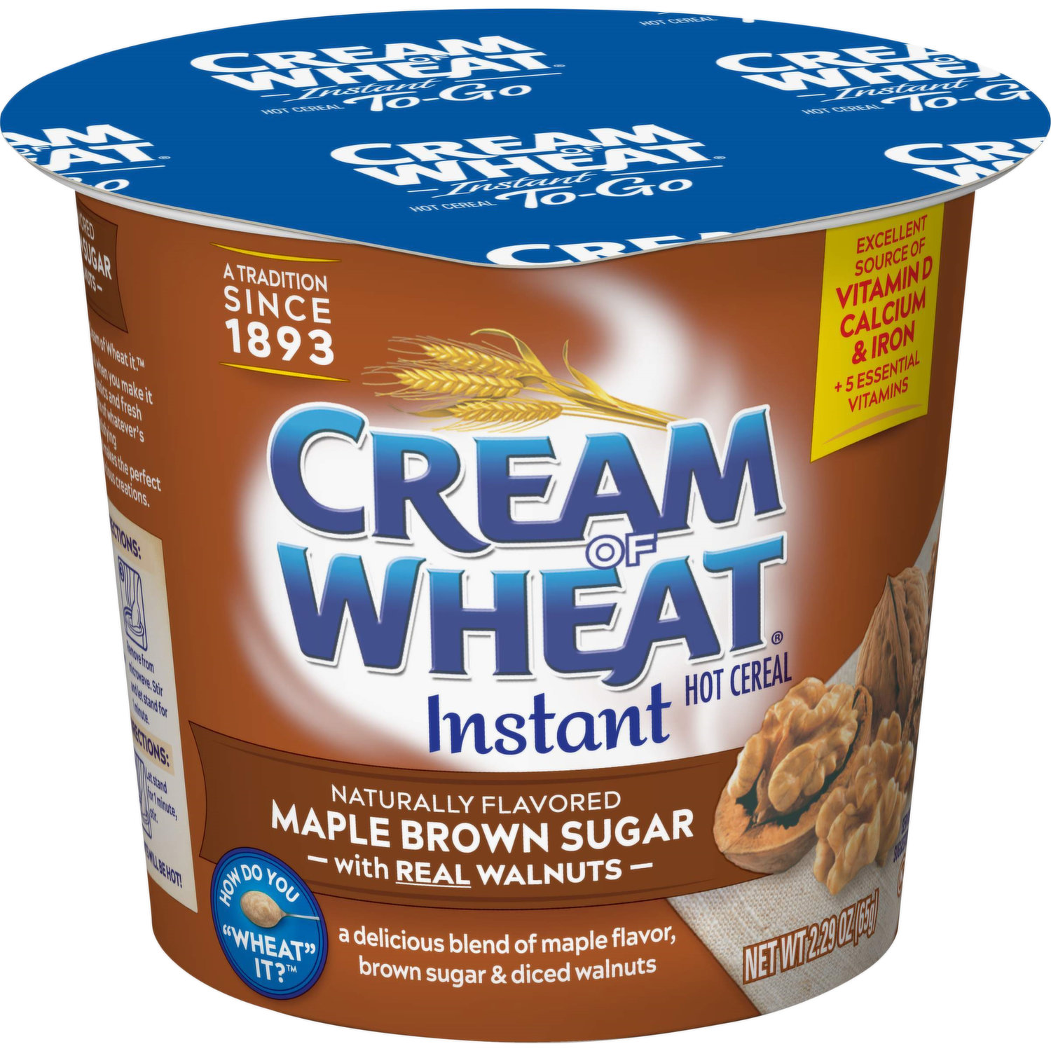 Cream of Wheat Instant Hot Cereal, Maple Brown Sugar, 1.23 Ounce