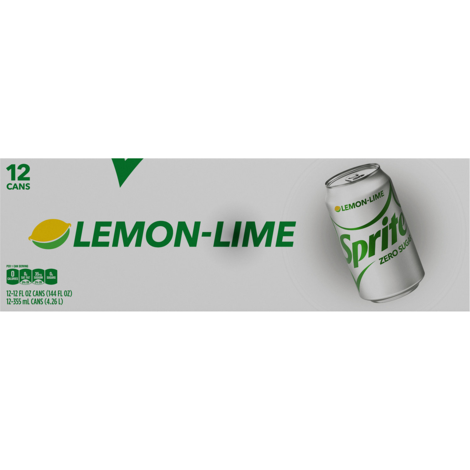 Sprite Soda, Zero Sugar, Lemon-Lime, 12 Cans