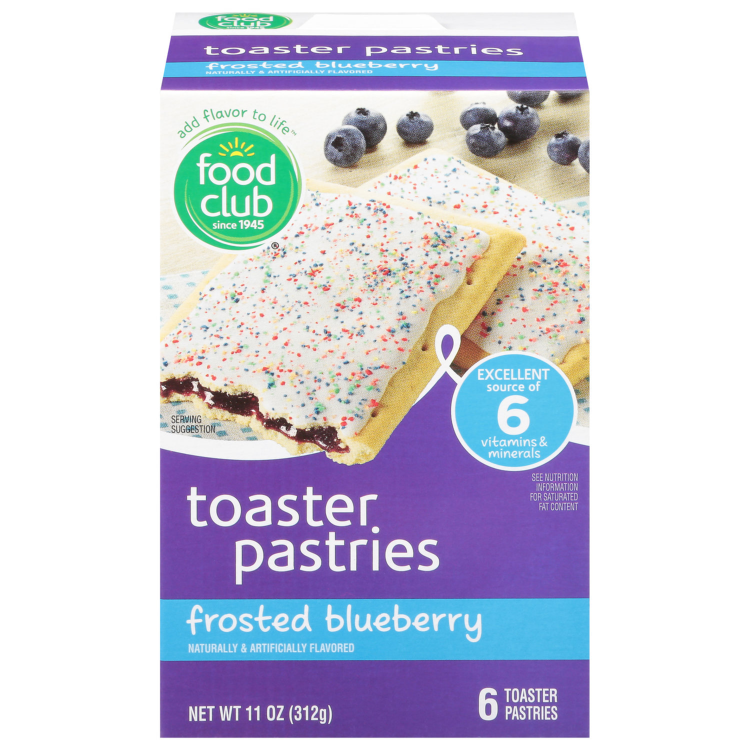 Glutino Gluten Free Toaster Pastry Frosted Blueberry 5Ct