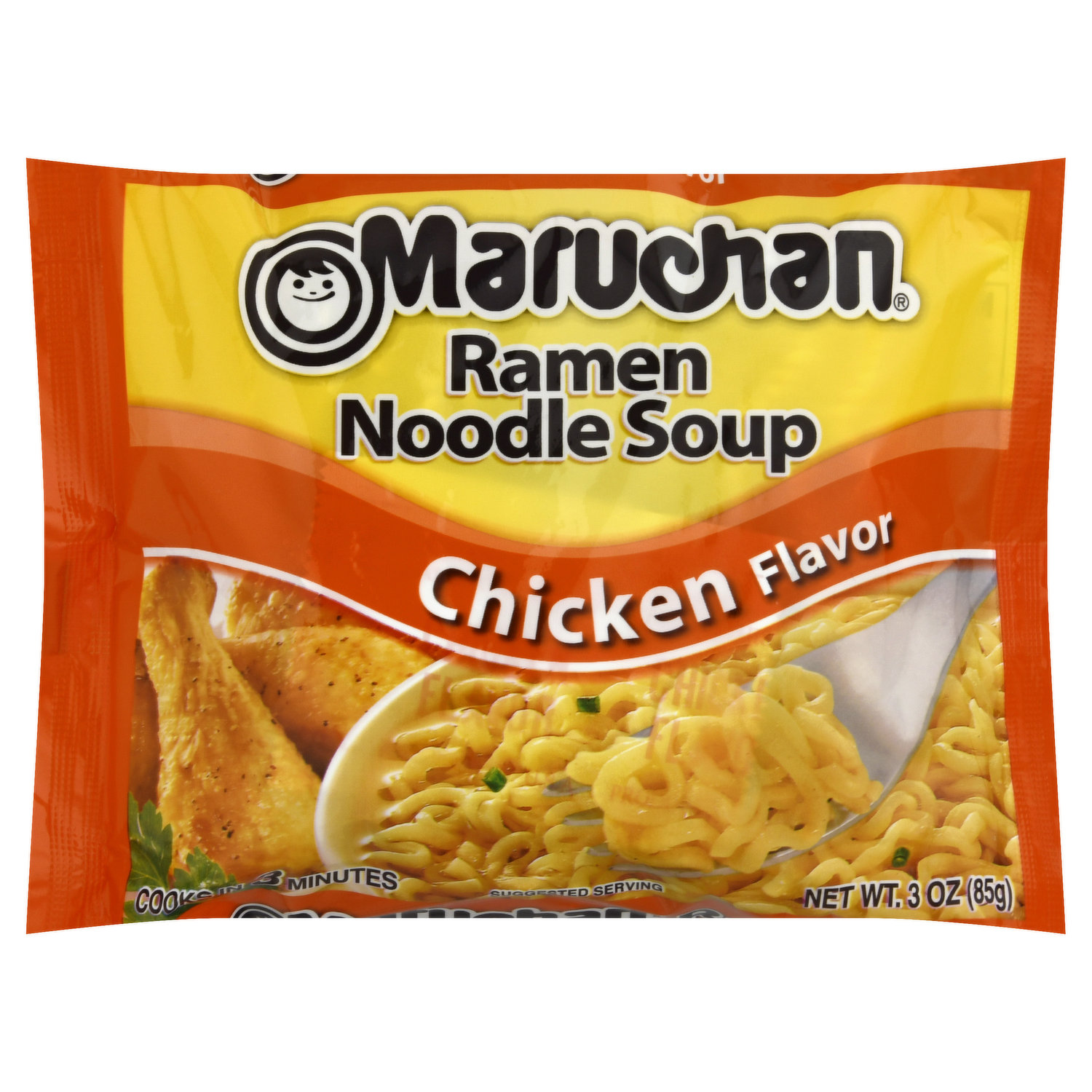 Maruchan Ramen Noodle Chicken Flavor Soup, 3 Oz, 12 Count Shelf Stable  Package 