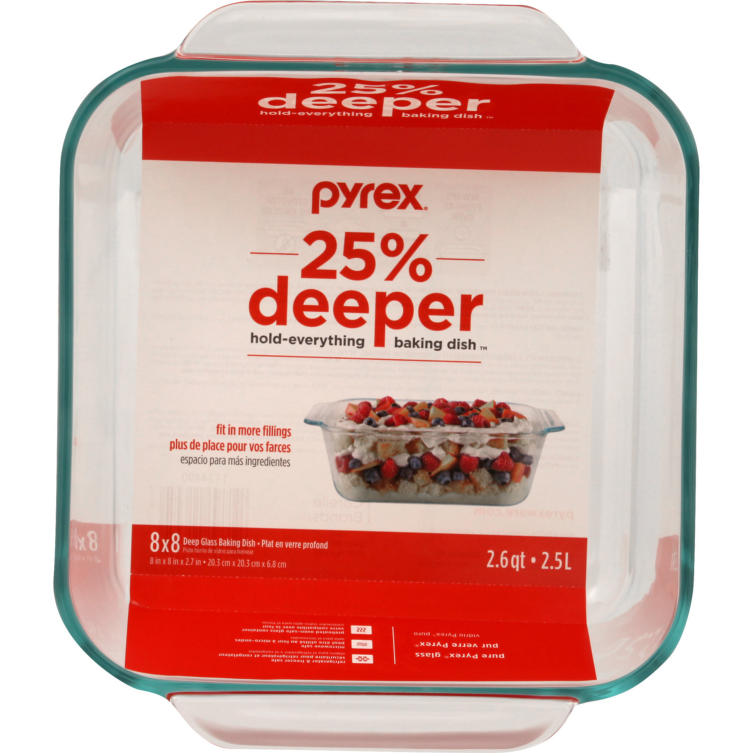 Pyrex 8x8 Deep Baking Dish With Lid, Food Storage Bags & Containers