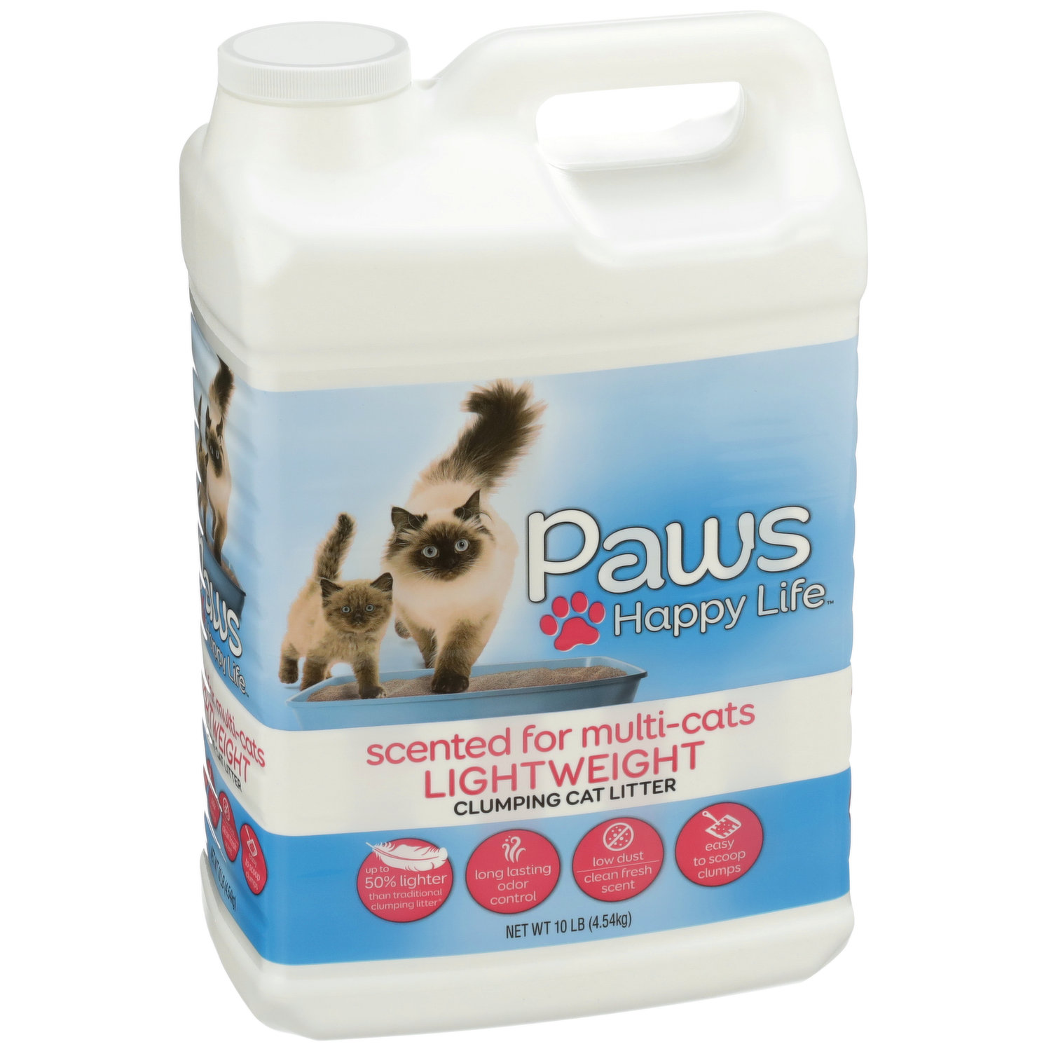 Paws Happy Life Scented For Multi-Cat Clumping Cat Litter 20 lb Jug