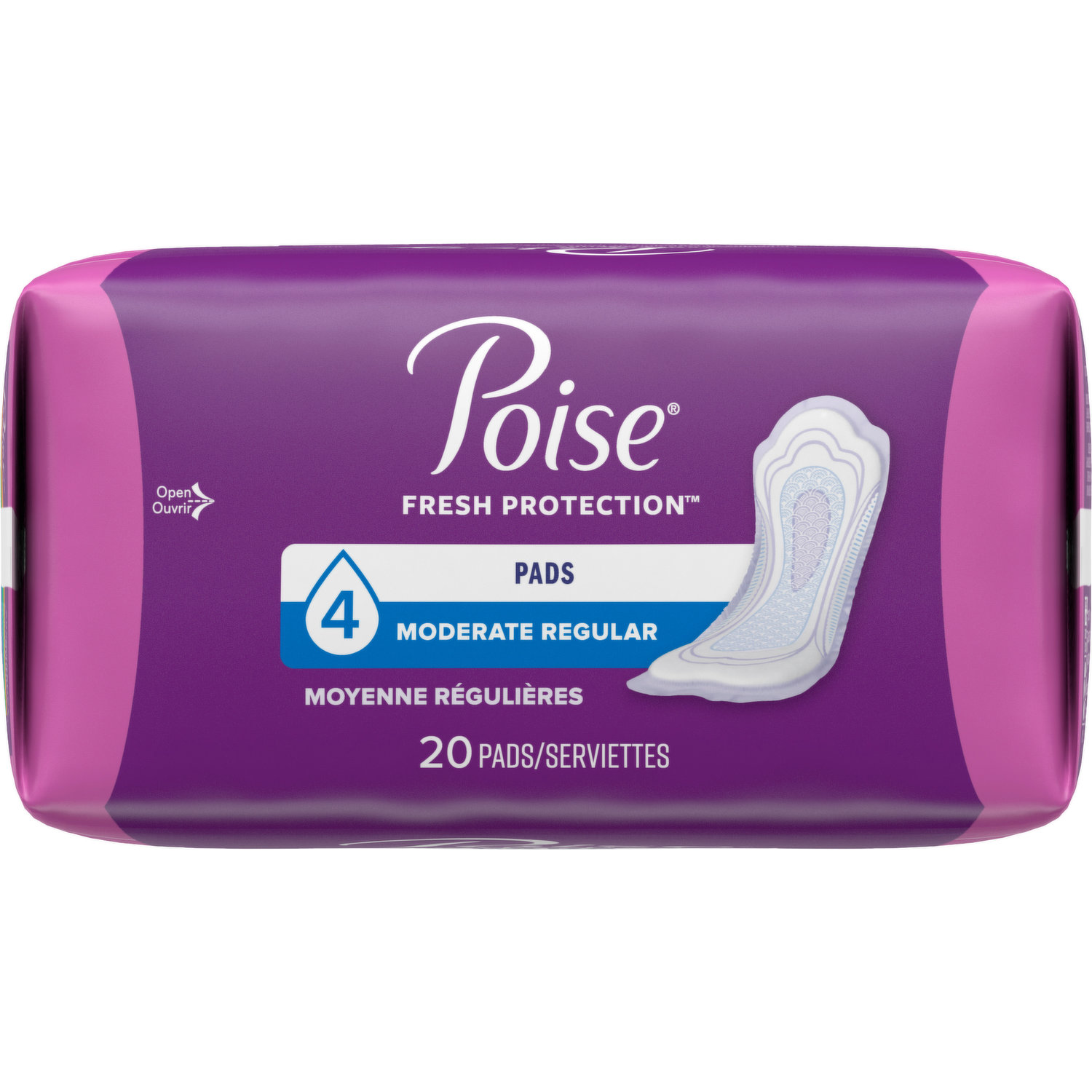 Poise Pads, Moderate, Regular Length - King Kullen