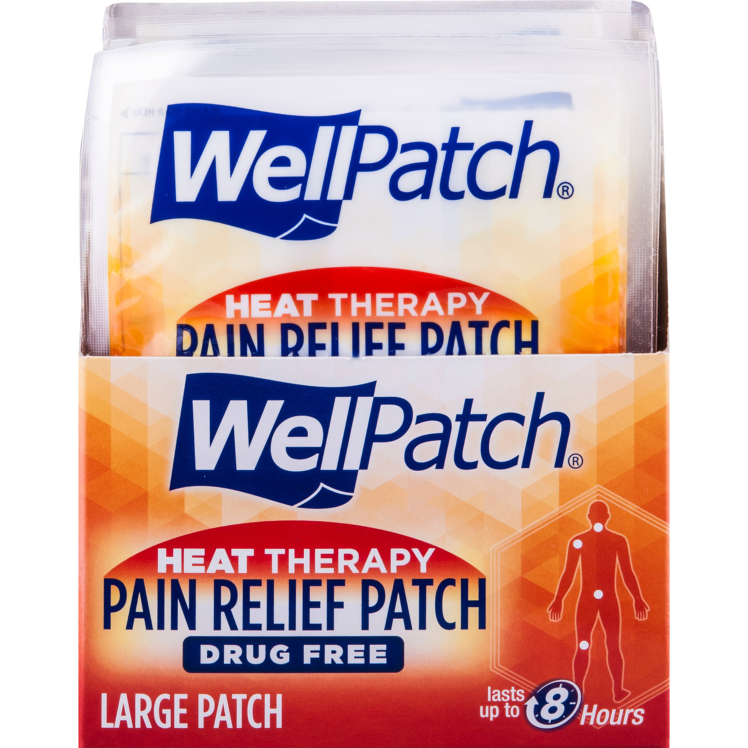 WellPatch Pain Relief Patch, Heat Therapy, Drug Free, Large