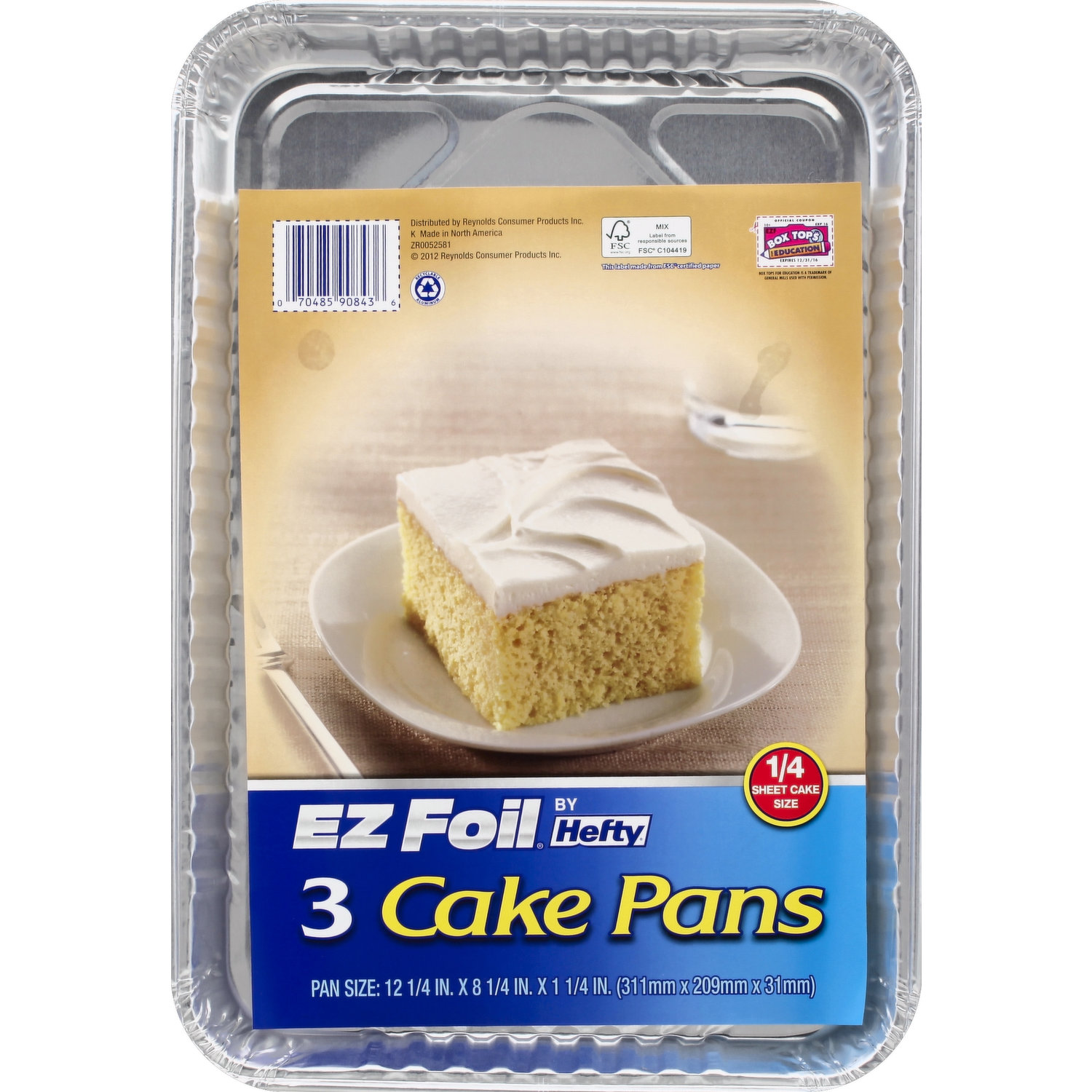 EZ Foil Cake Pans, with Lids, 8 X 8