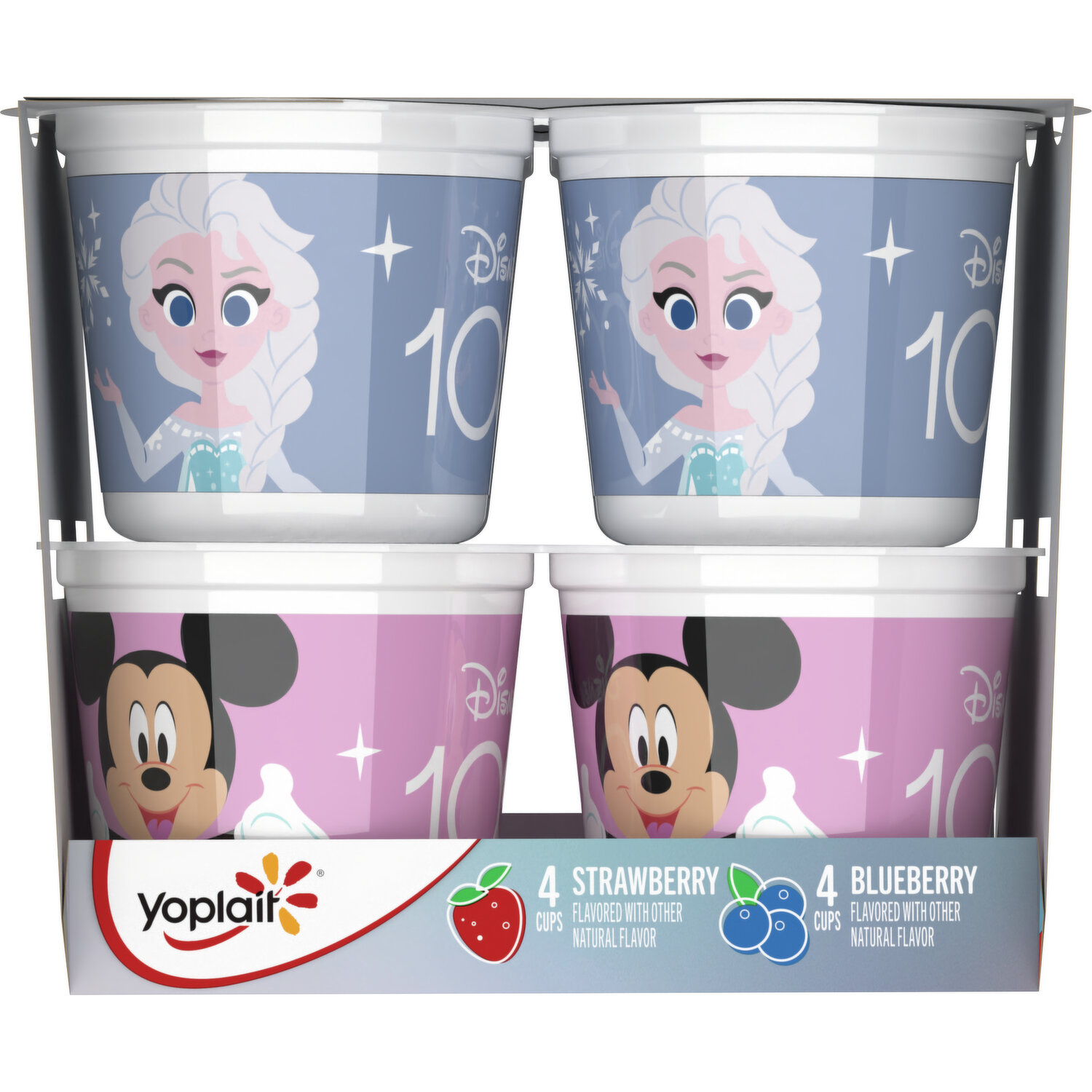 Yoplait Disney Frozen Strawberry And Blueberry Low Fat Kids' Yogurt -  8pk/4oz Cups : Target