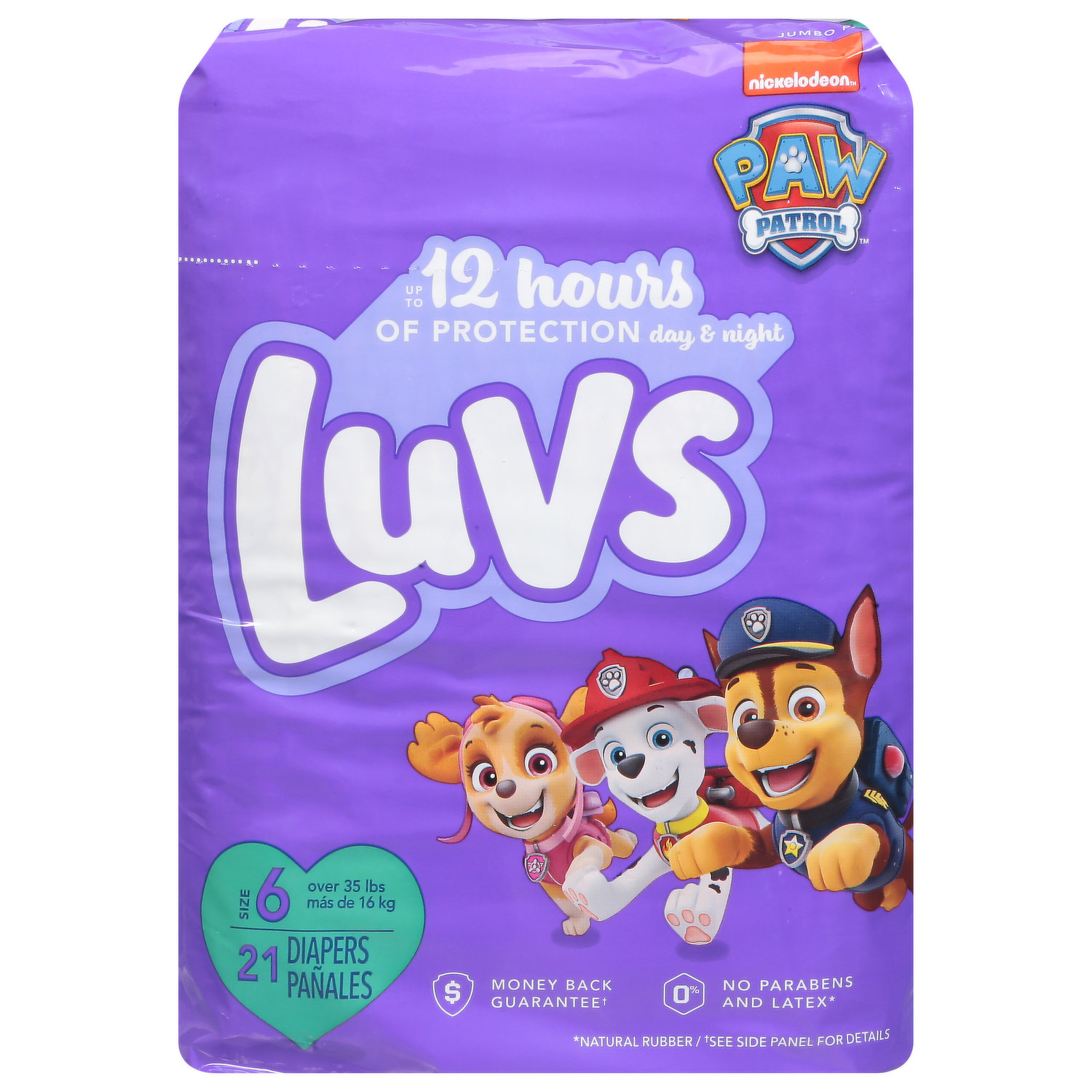 Luvs Diapers, Paw Patrol, Size 6 (Over 35 lbs), Jumbo Pack - King Kullen