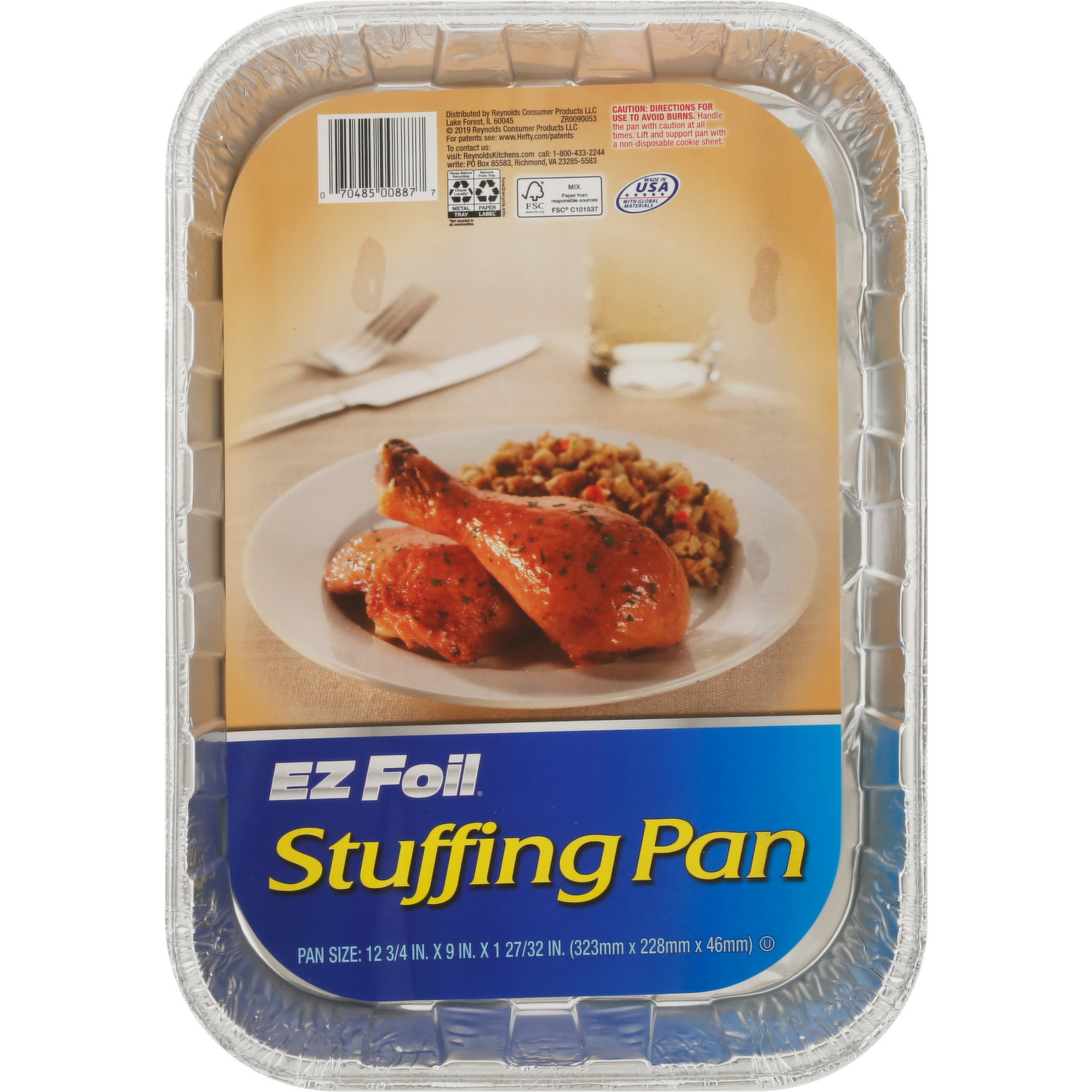 EZ Foil 8-1/2 in. x 1-1/2 in. Cake Pans 3 ct Pack