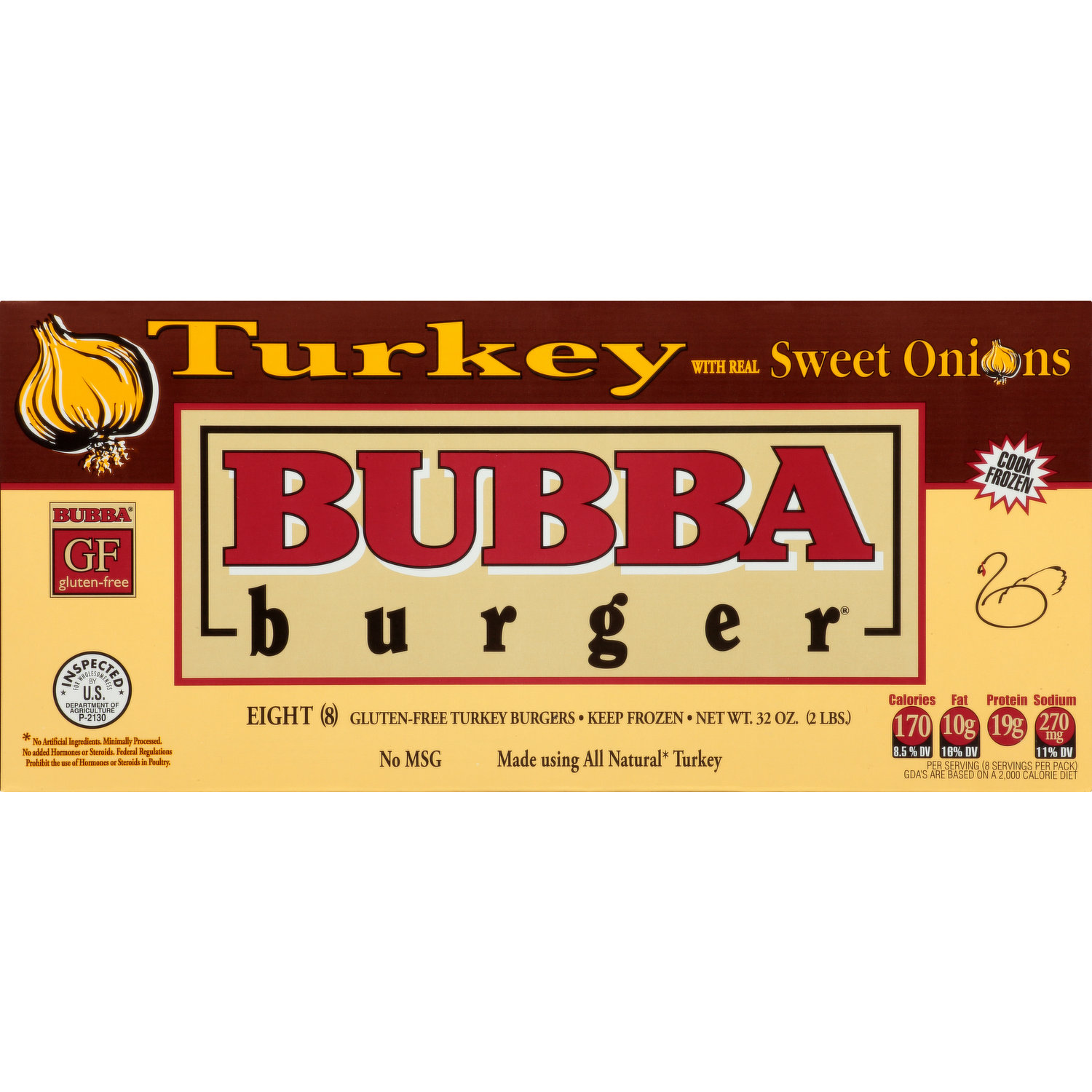 Bubba Burger Turkey Burgers 8 Each 32oz