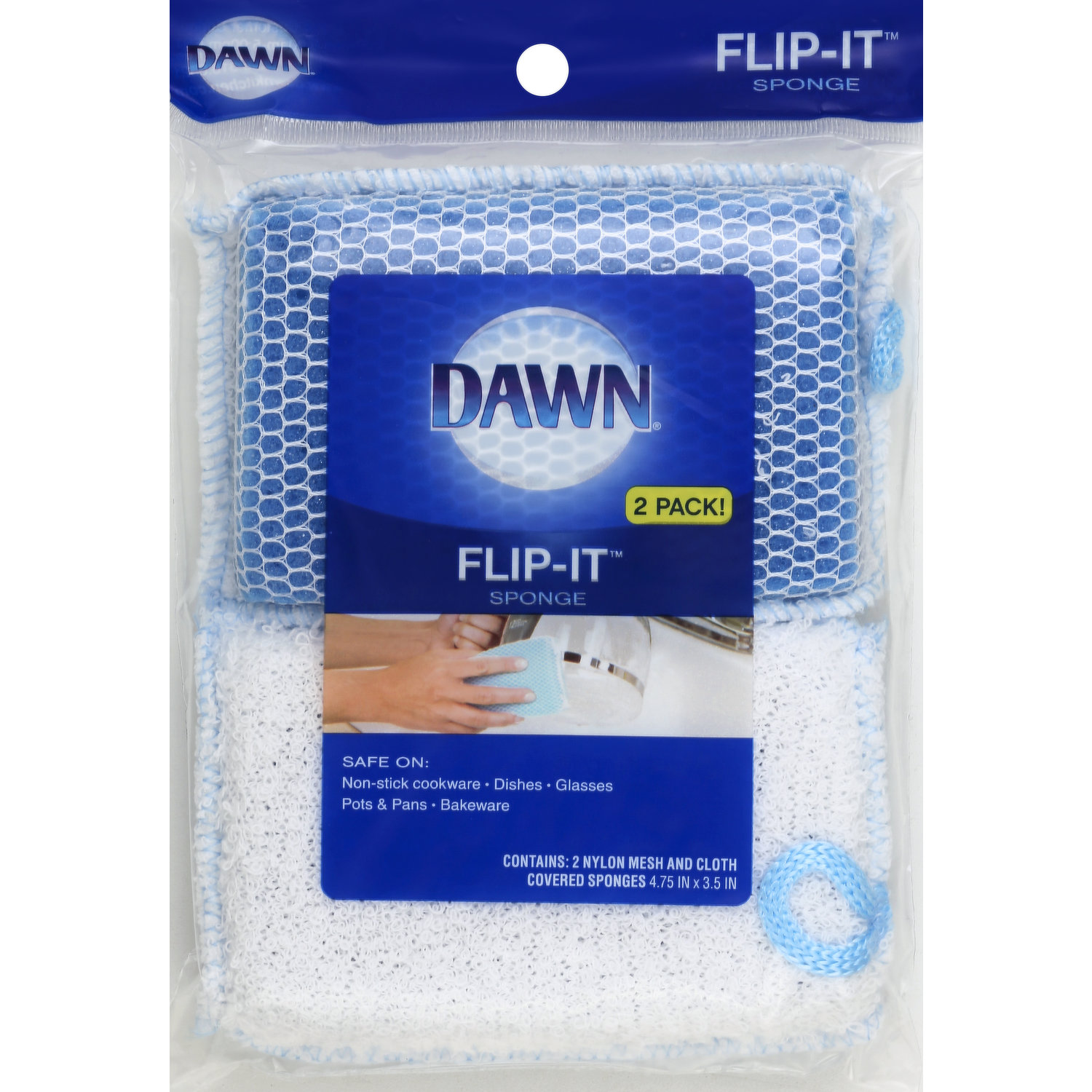 Dawn Puff Brush For Dishes And Glasses, Sponges