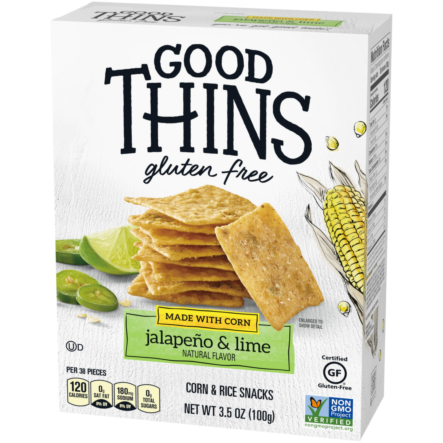 Good Thins Gluten Free Jalapeno & Lime Corn & Rice Snacks