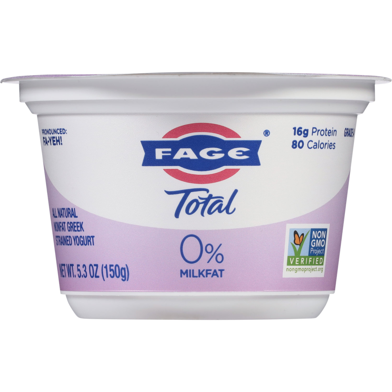 FAGE Total 0% Milkfat All Natural Nonfat Greek Strained Yogurt, 5.3 oz