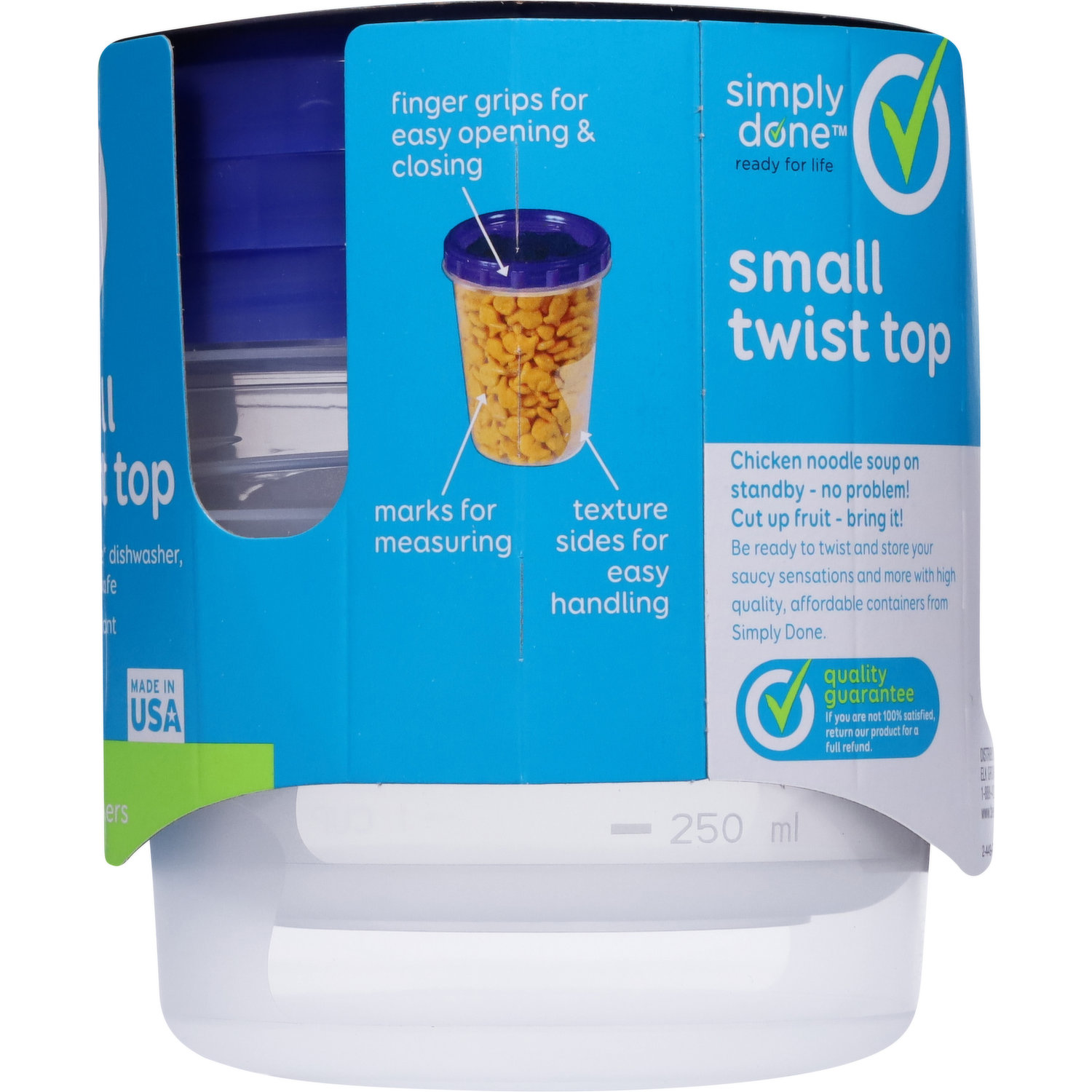 Simply Done Containers & Lids, Twist Top, Small, 16 Fluid Ounce