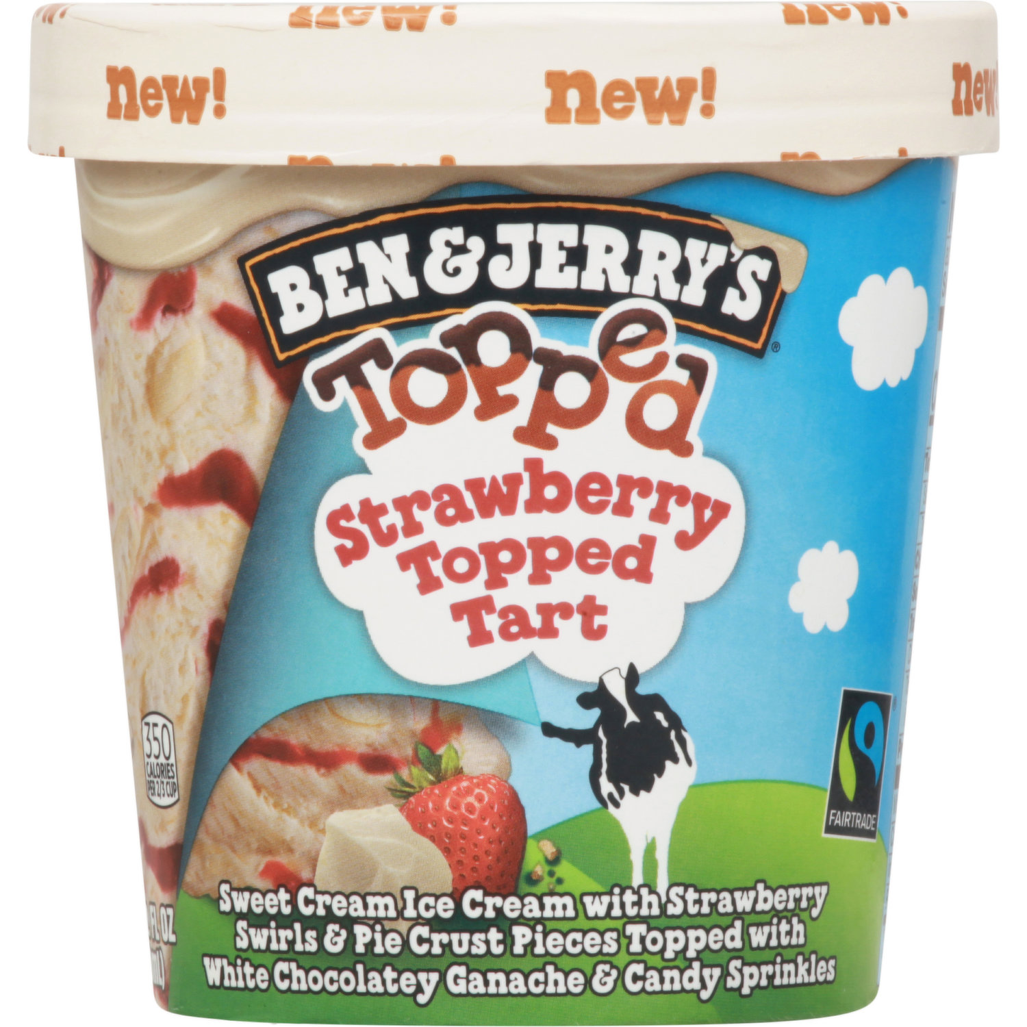 hvis du kan aritmetik Temerity Ben & Jerry's Ice Cream, Strawberry Topped Tart, Topped