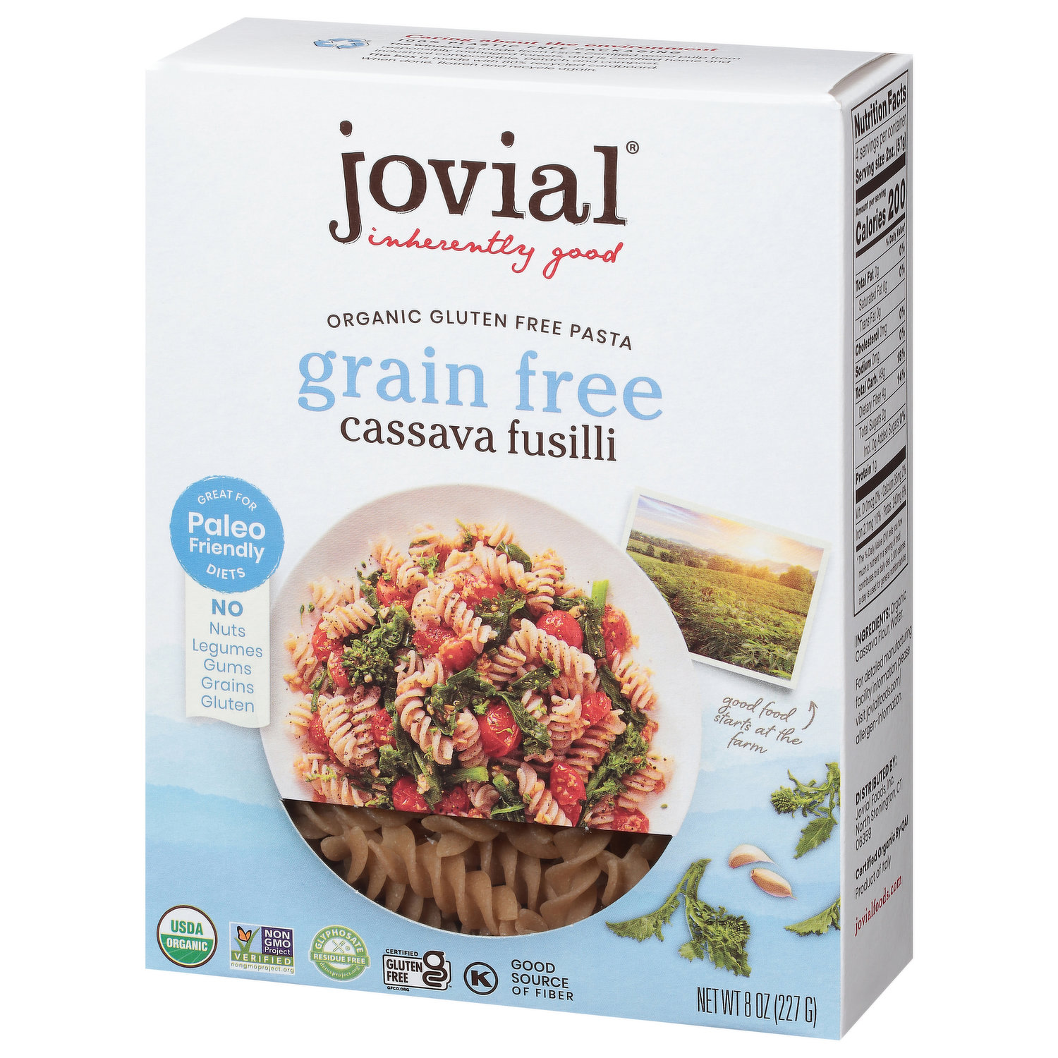 Jovial Pasta, Cassava Fusilli, Grain Free