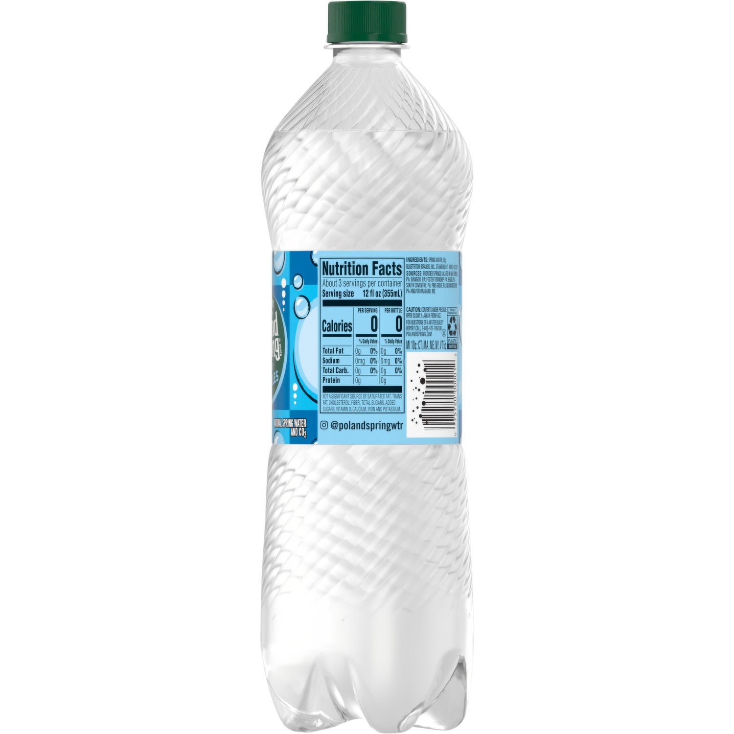 Poland Spring Spring Water, Simply Bubbles, Sparkling - King Kullen