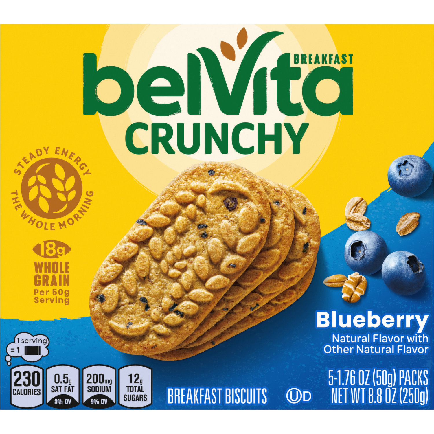 Belvita Crunchy Chocolate Breakfast Biscuits, 1.76 oz, 5 count