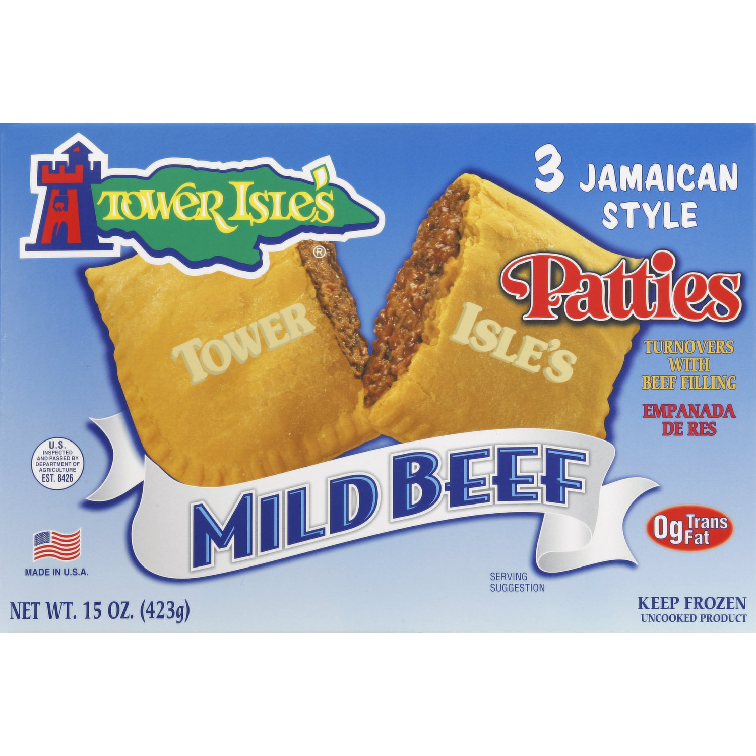 Jamaican Style Mild Beef Patties, 50 ct Unbaked