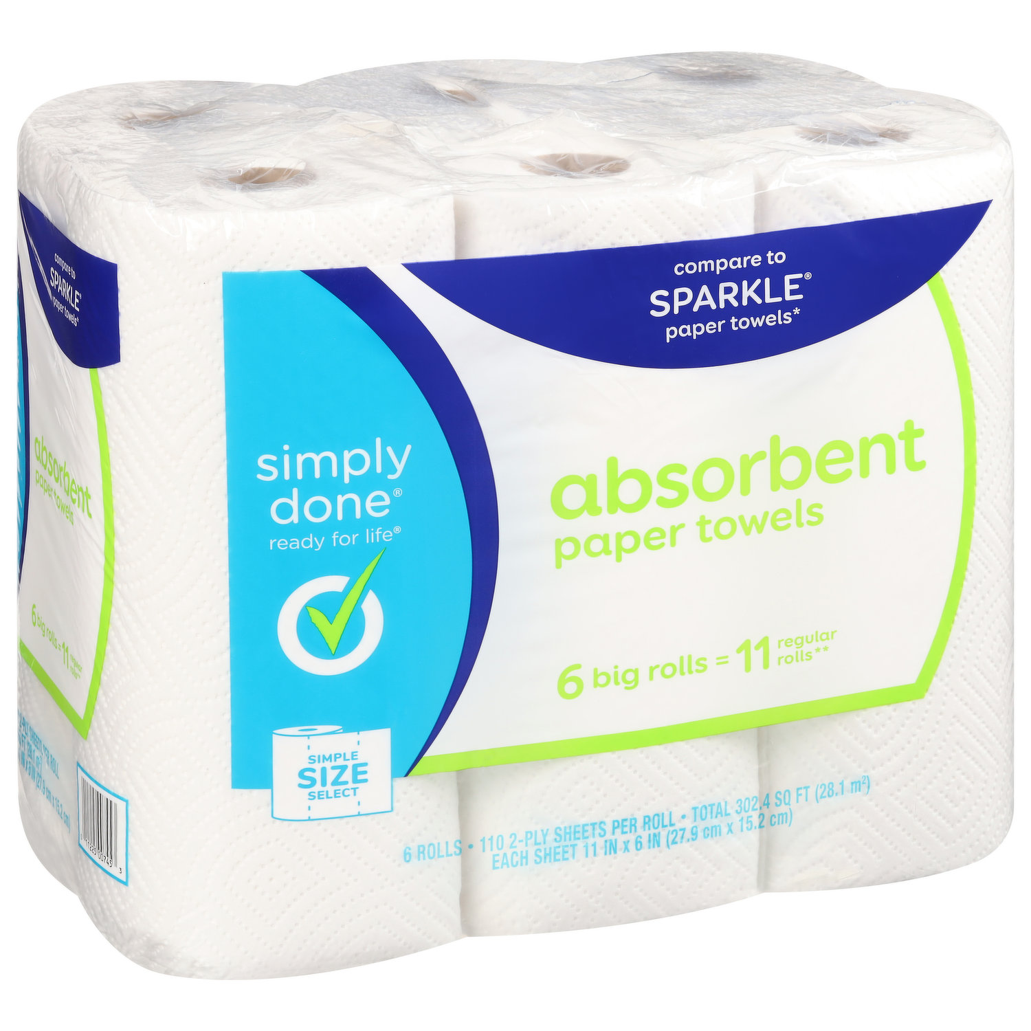 Simply Done Paper Towels, Ultra, Strong & Absorbent, Simple Size