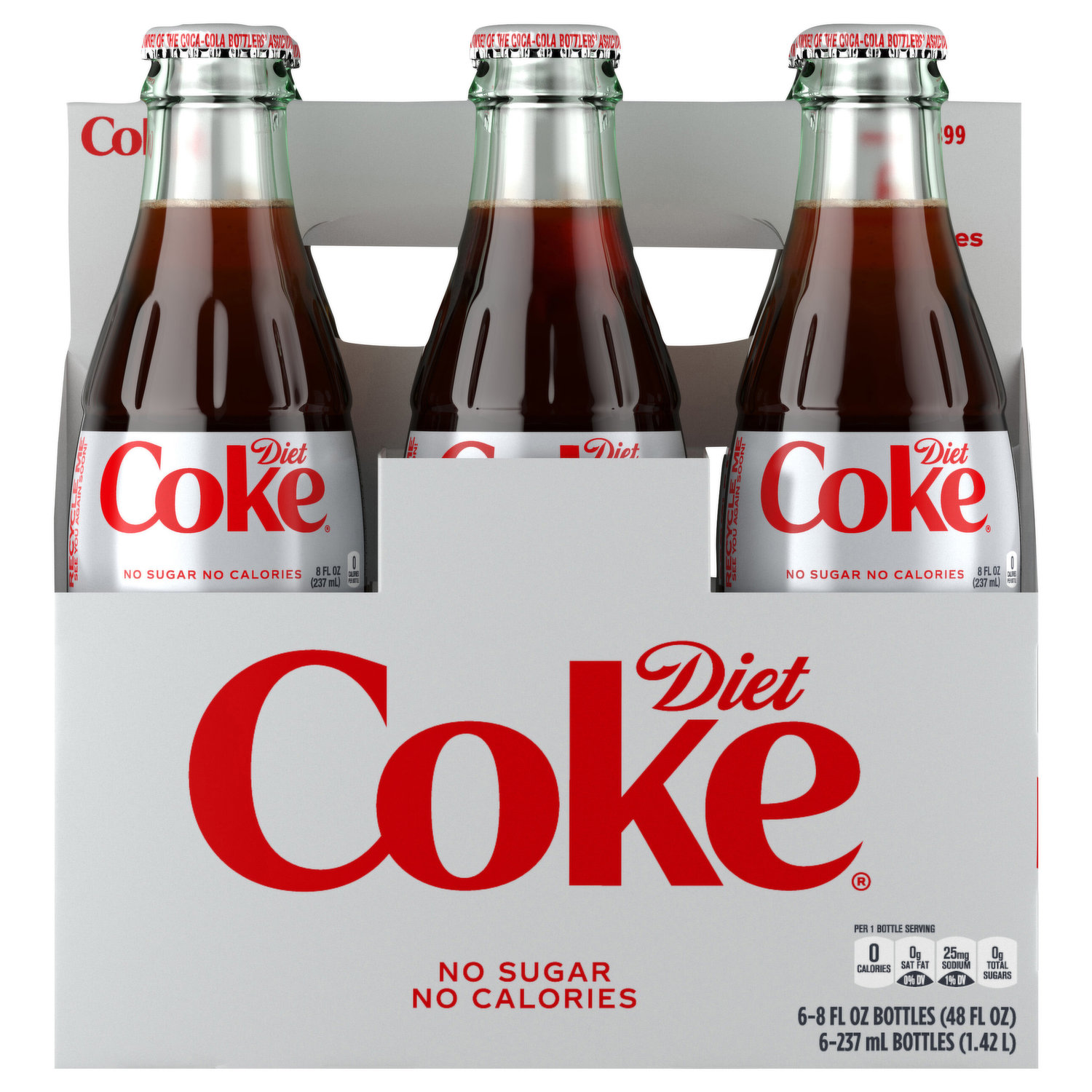 Coca-Cola Glass Bottles, 8 fl oz, 6 Pack