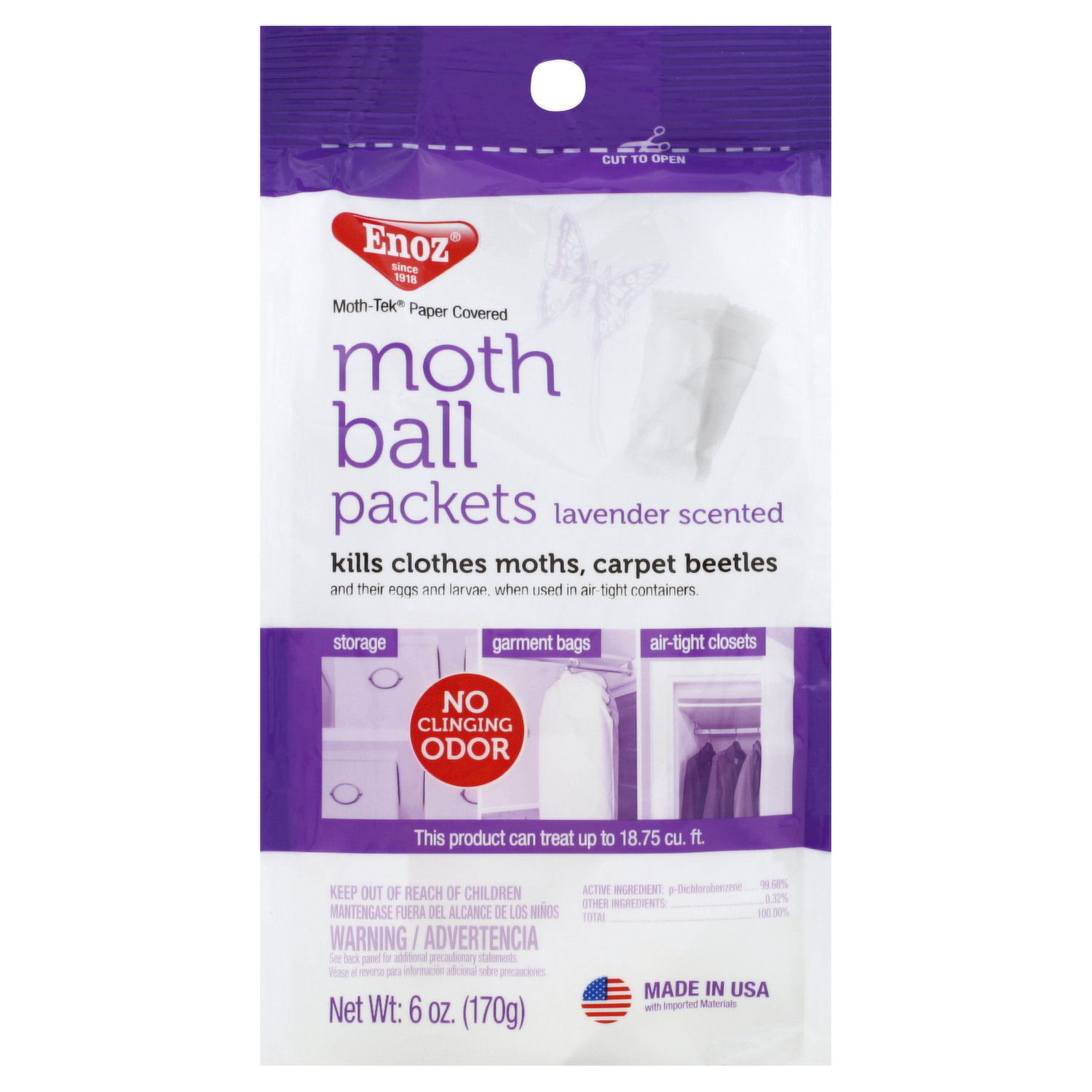 Enoz Lavender 12oz moth ball packets 3-Count Lavender Home & Perimeter  Indoor Pouch in the Insect Repellents department at