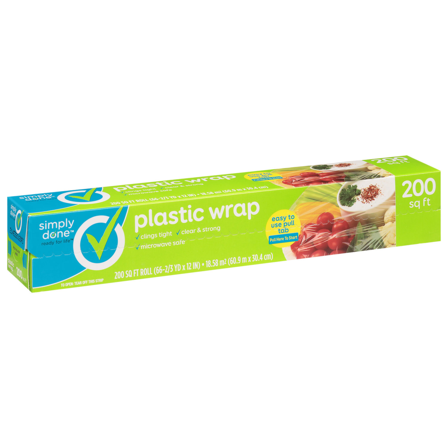 Simply Done Plastic Wrap, Professional Strength, Slide Cutter