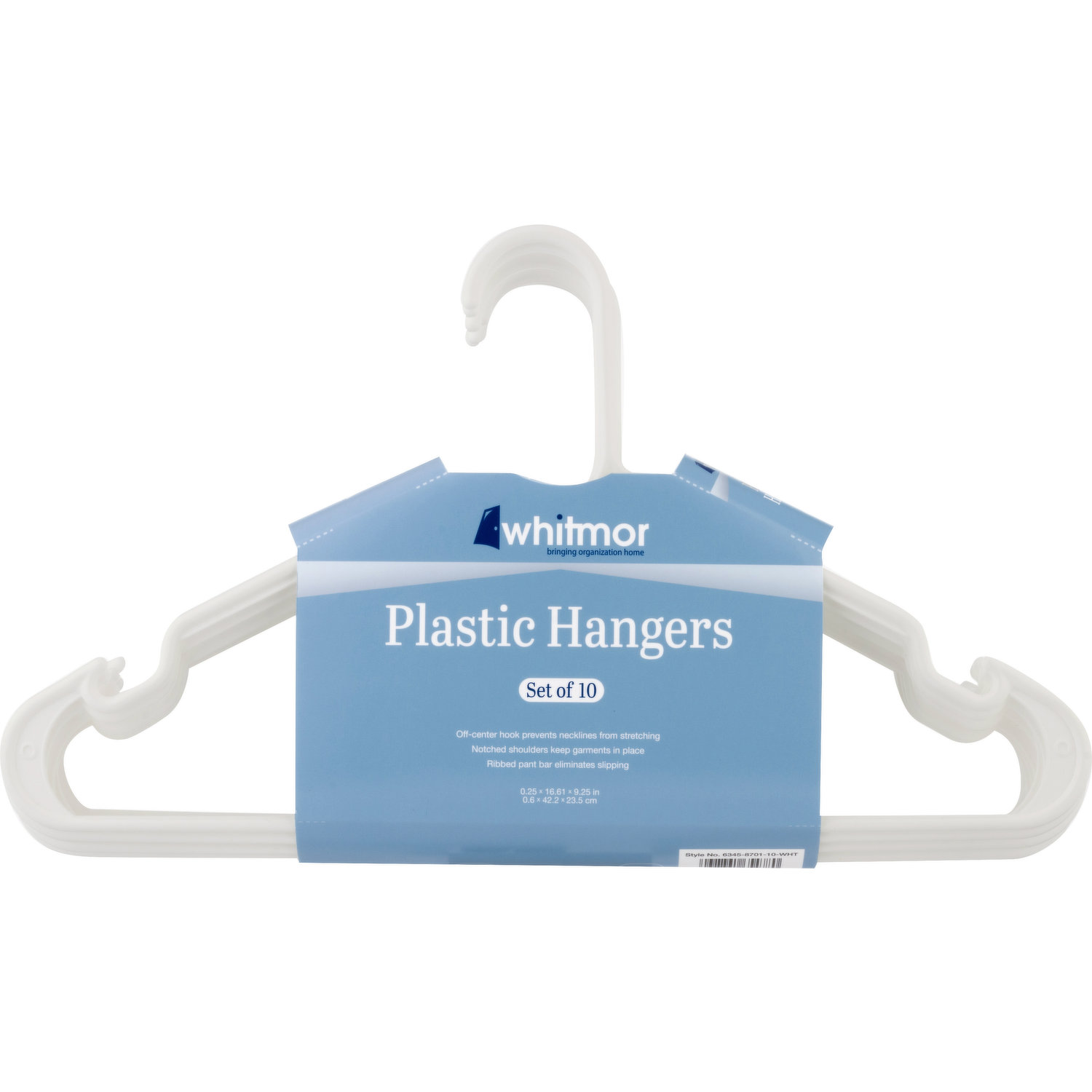 Plastic Hangers-10 Pack-Clothing Notched Hangers Bow Stackable