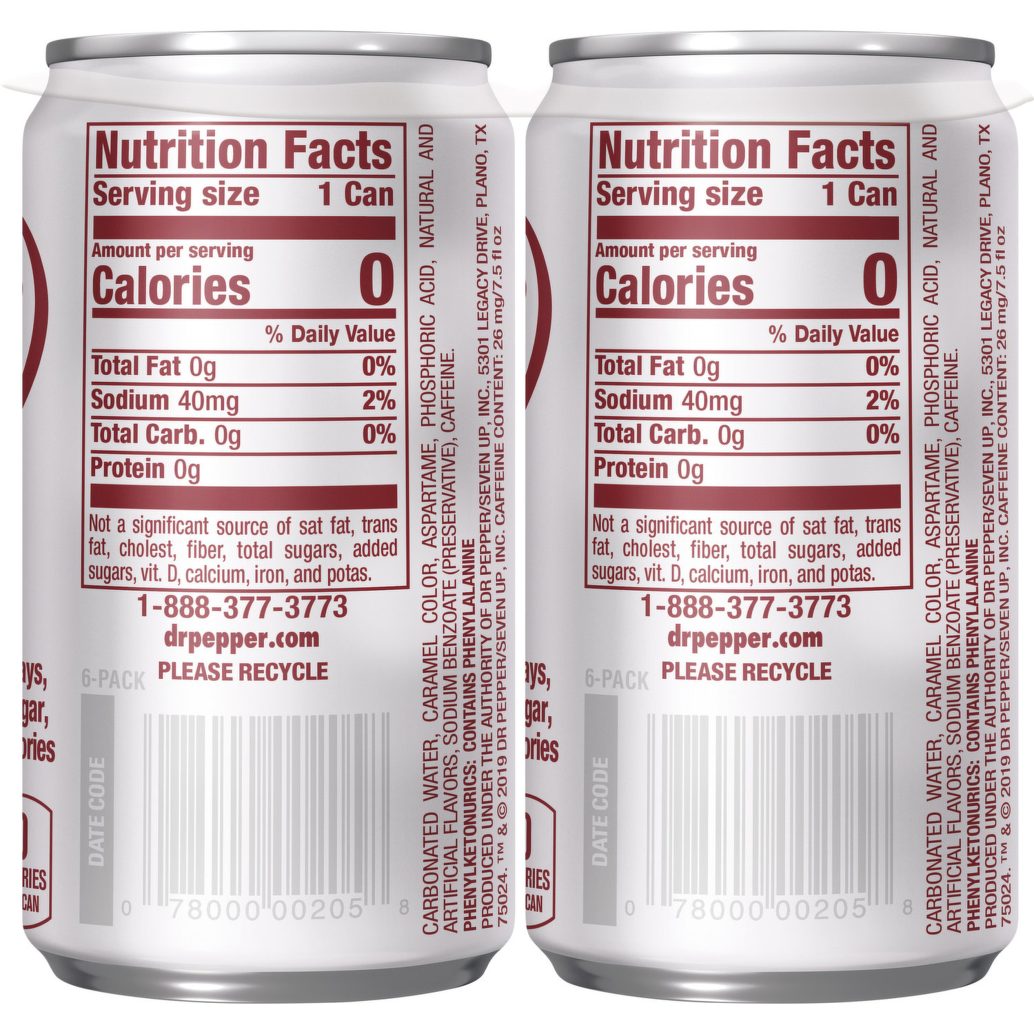 Dr Pepper® Nutrition and Description