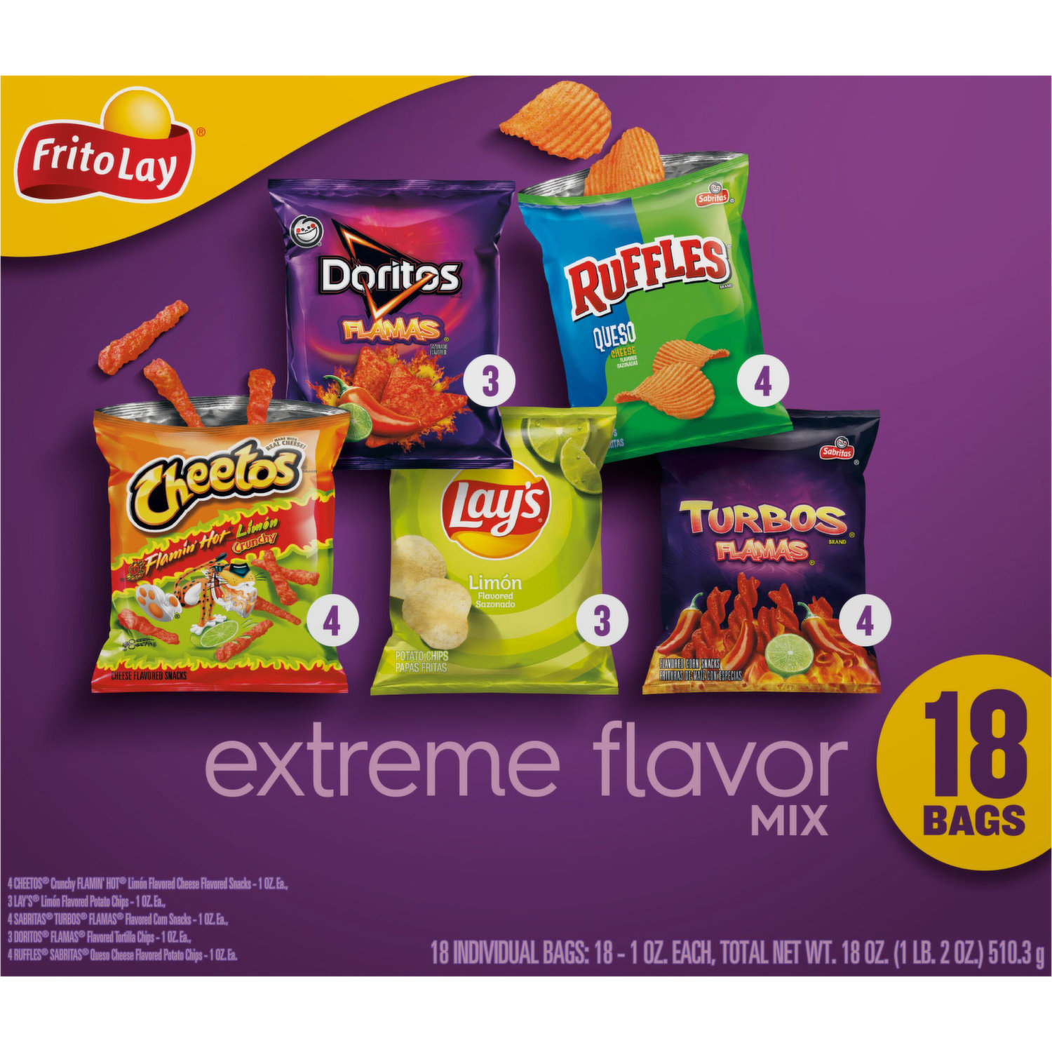 Frito Lay Sabritas Variety Pack, (40 Pack)