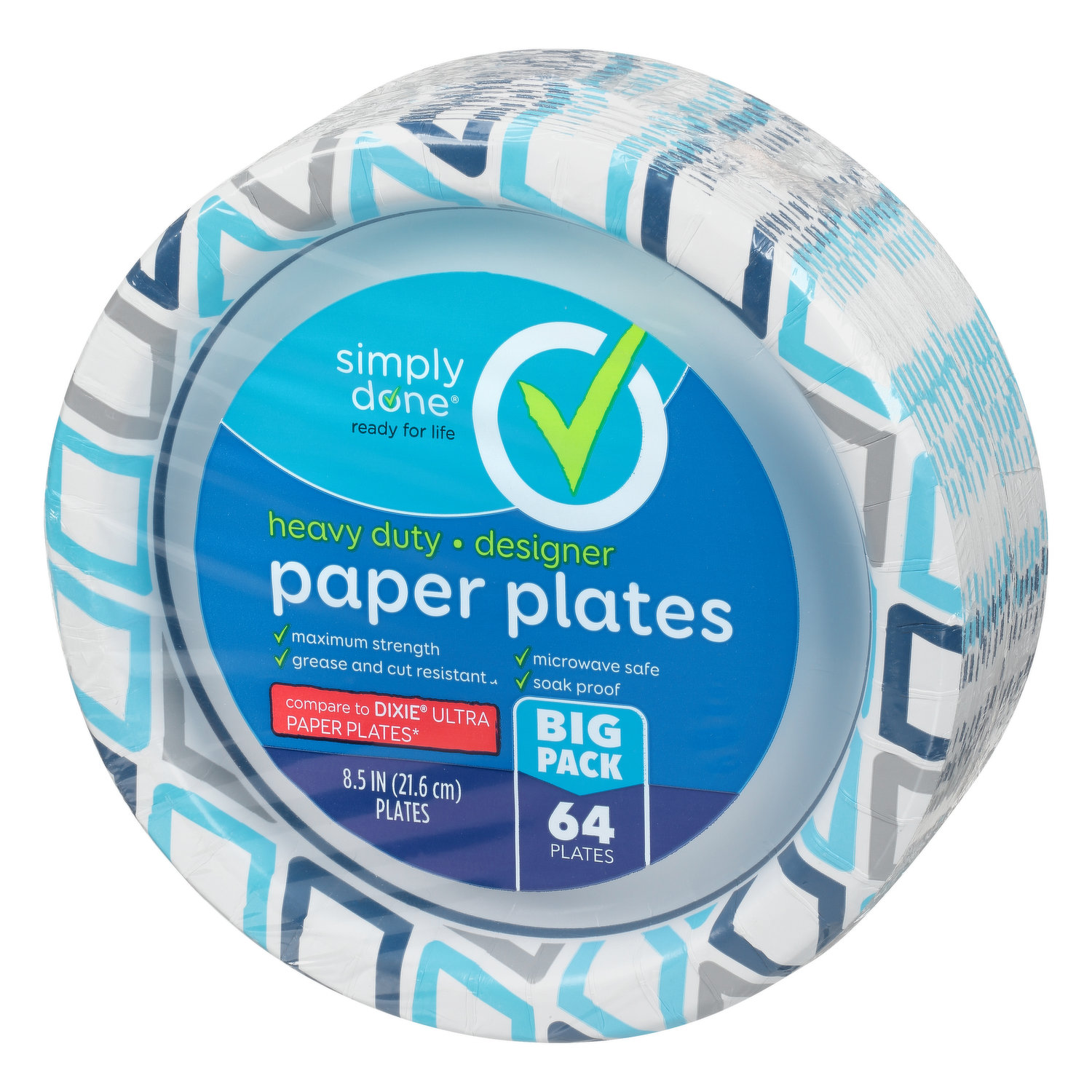 Simply Done Heavy Duty Designer 10 1/16 Paper Plates