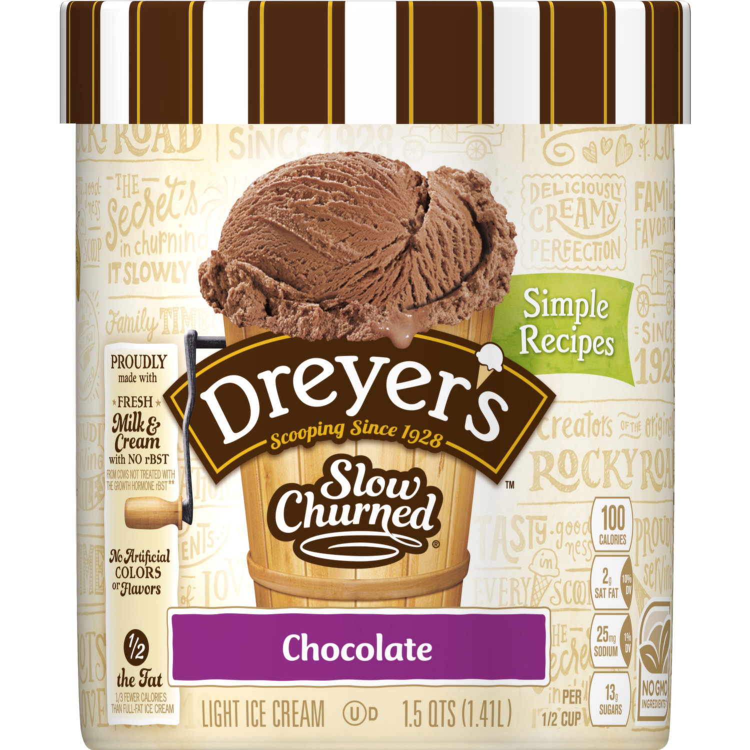 Breyers Light Ice Cream M&M'S Caramel Fudge 48 oz