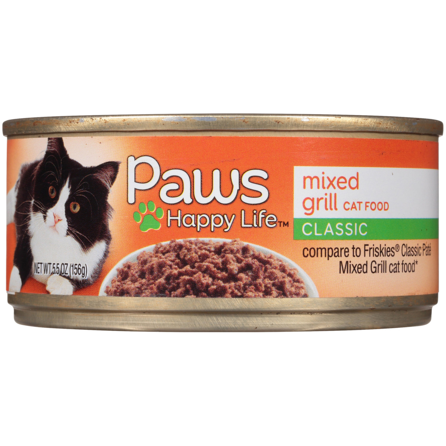 Paws & Claws Adult Mixed Grill Complete Nutrition Poultry and Fish Pate Wet Cat Food, 13.2 oz. Can