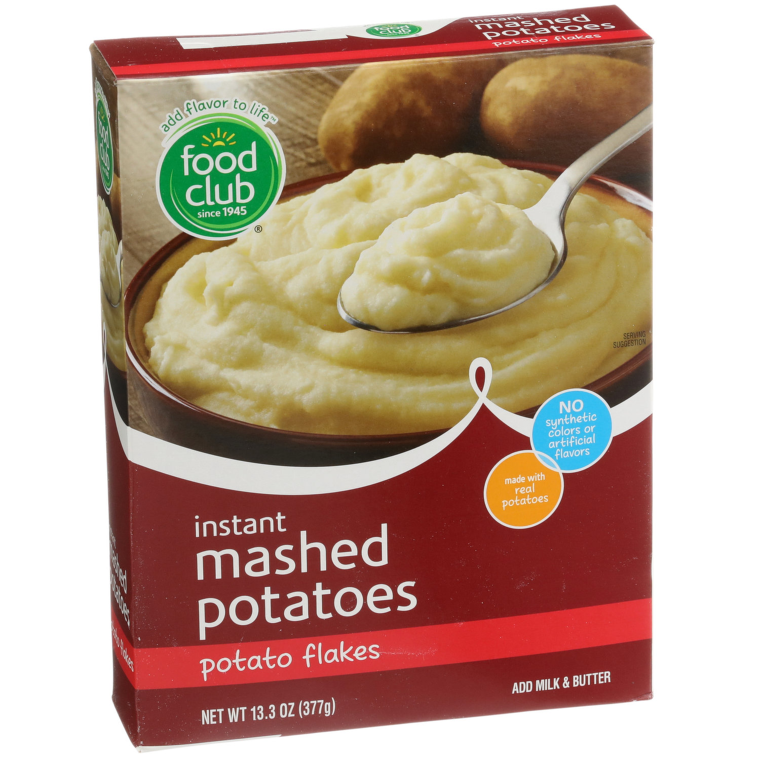 Food Club Mashed Potatoes Instant Potato Flakes 26.7 Oz Box, Potatoes &  Yams