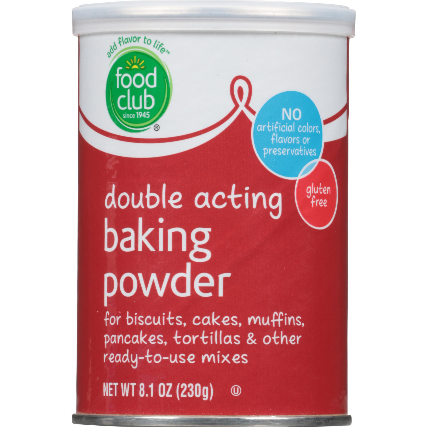 Great Value Double Acting Baking Powder, 8.1 oz 