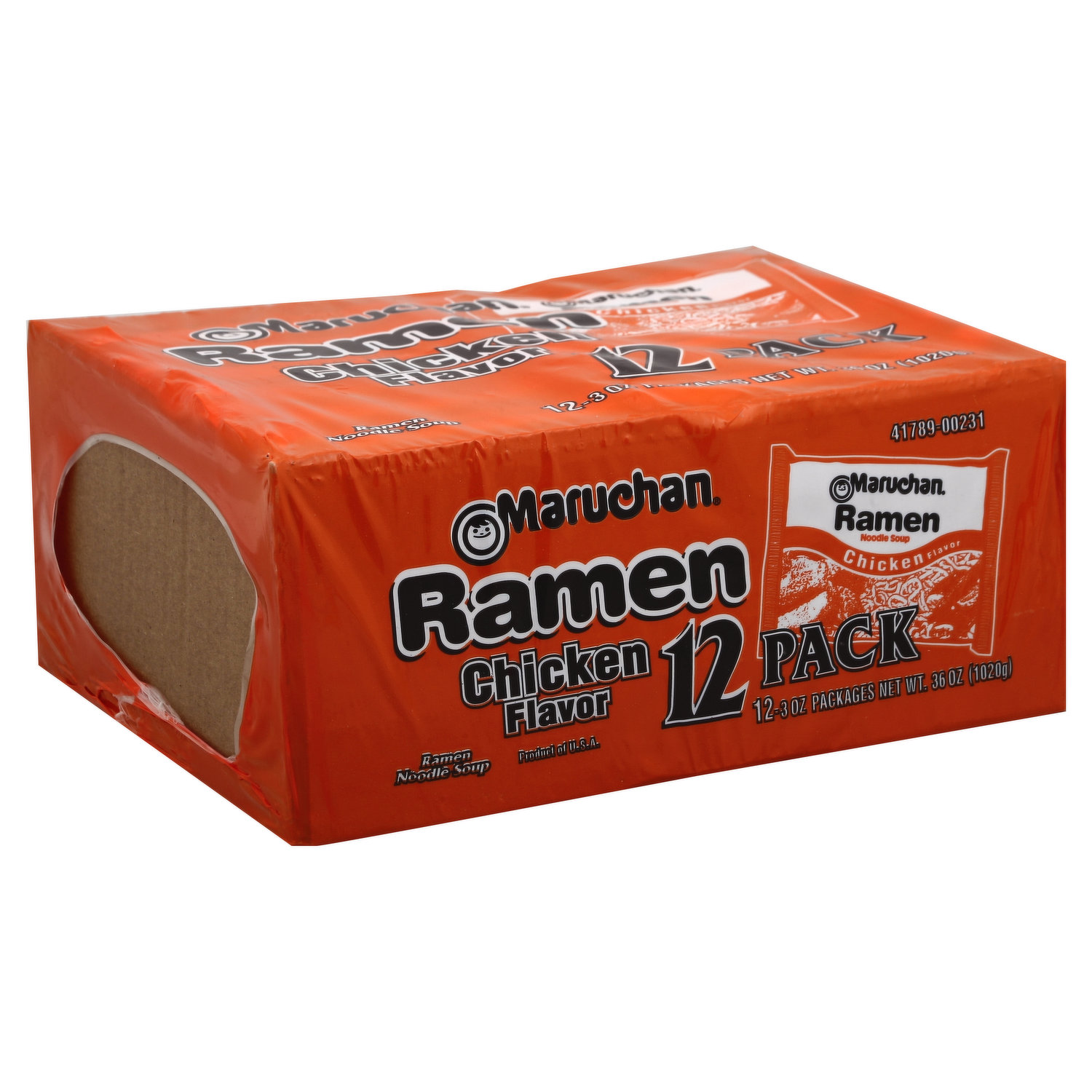 Maruchan Ramen Noodle Chicken Flavor Soup, 3 Oz, 12 Count Shelf Stable  Package 