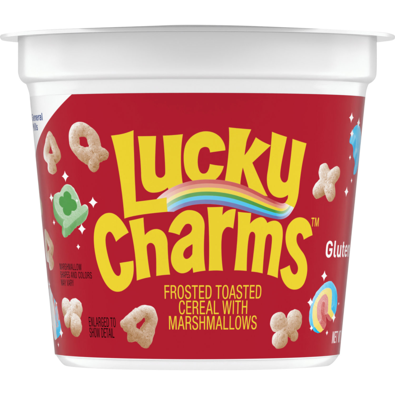 Lucky Charms Gluten Free Cereal with Marshmallows, 1.7 OZ Single Serve  Cereal Cup 