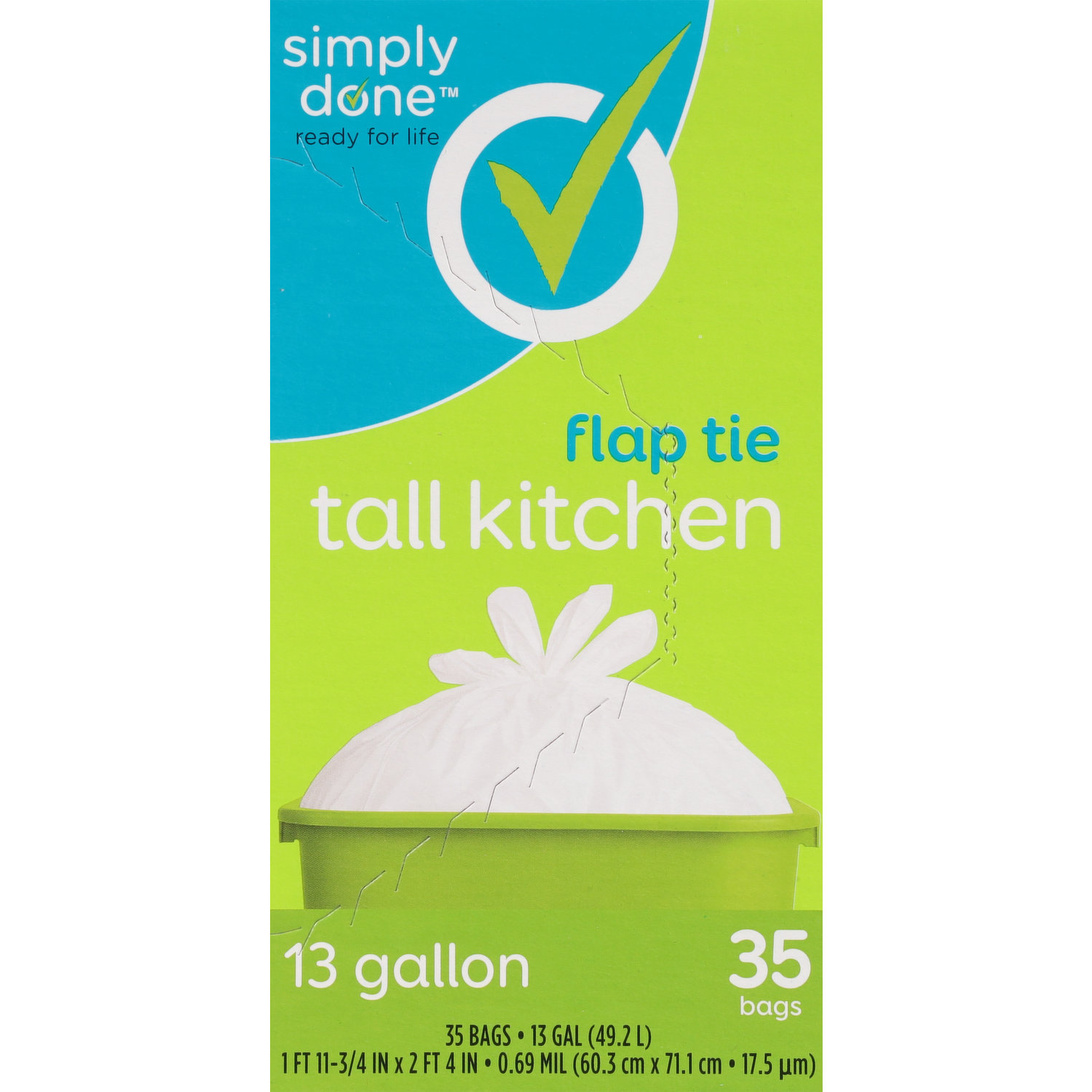 Simply Done 8 Gallon Medium Flap Tie Clean Fresh Scent Trash Bag 18 ea –  Simply Done