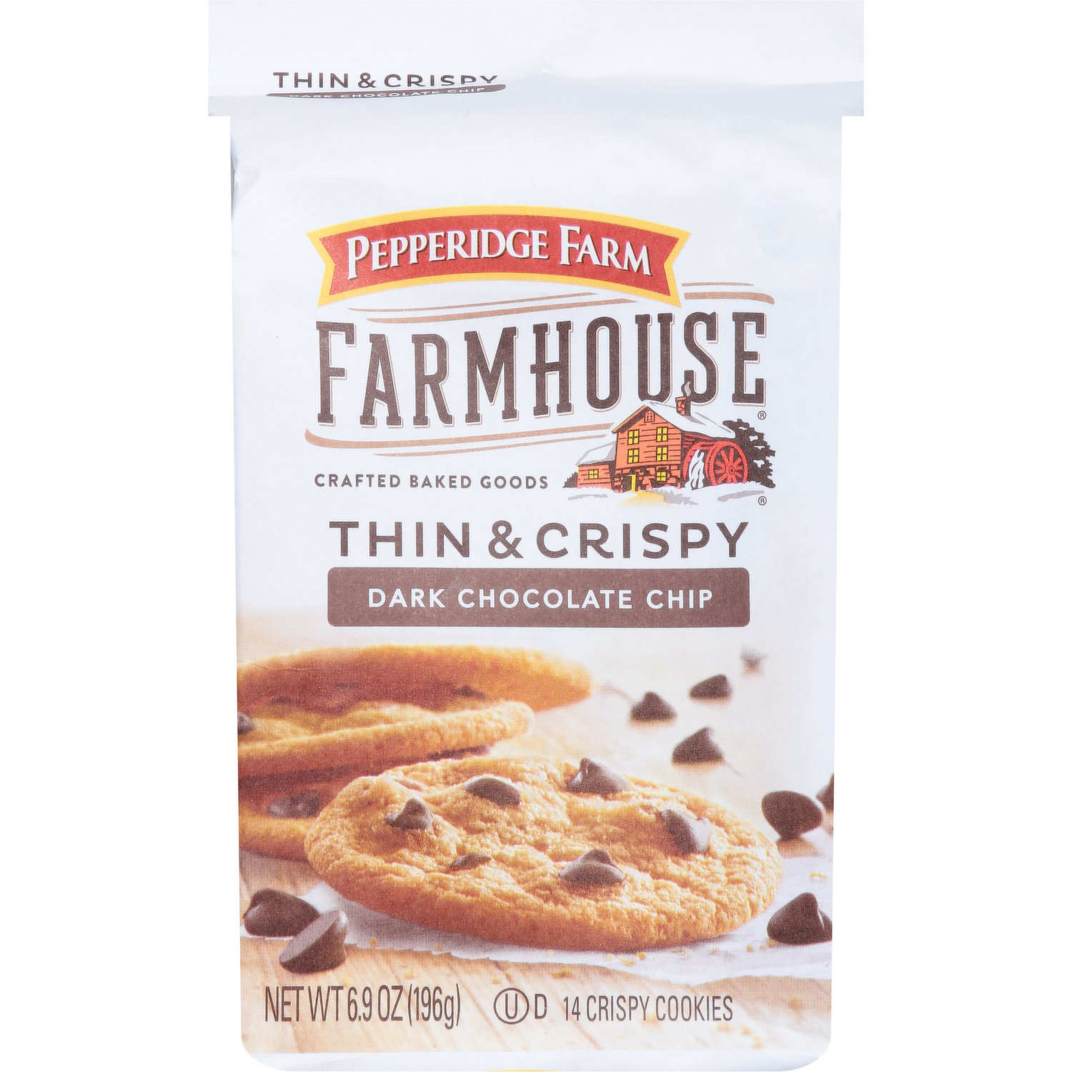 Pepperidge Farm Cookies, Dark Chocolate Chip, Thin & Crispy 
