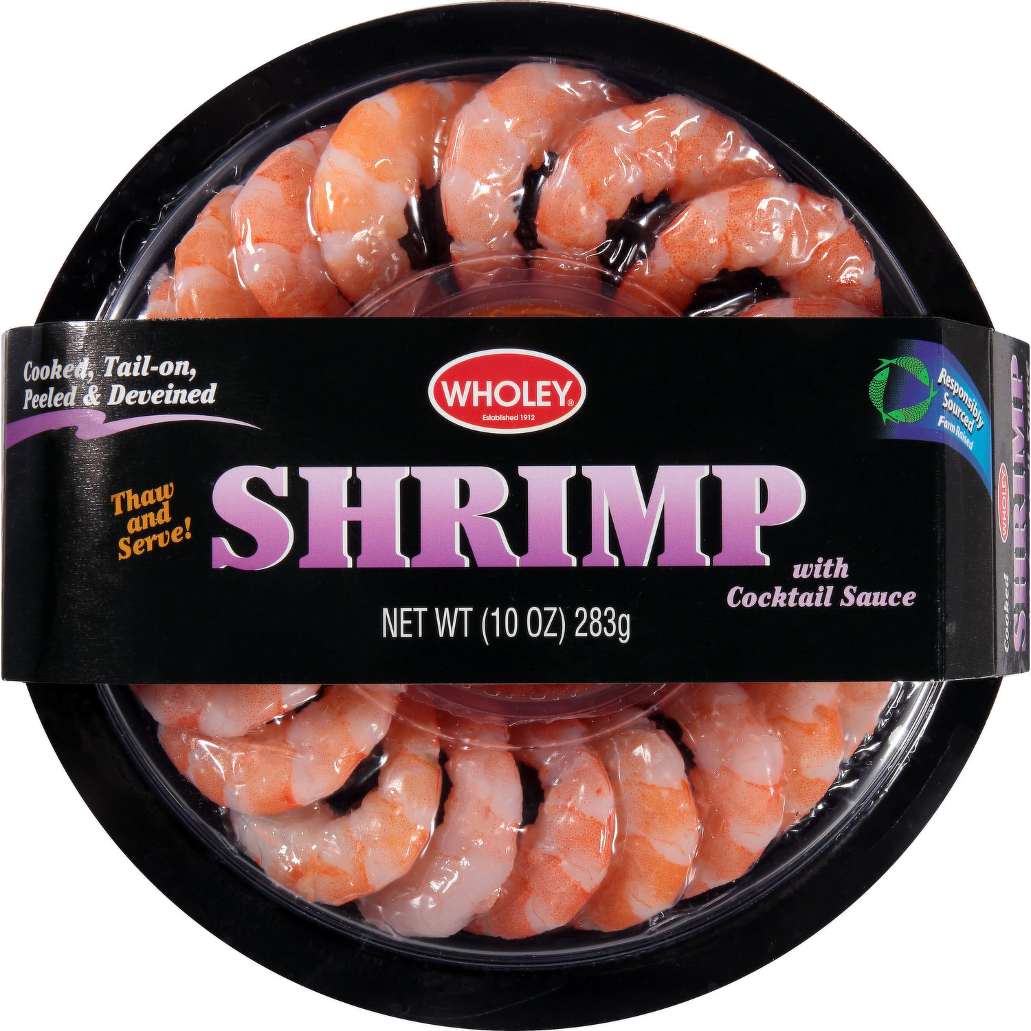 Sam's Choice Frozen Peeled Deveined Shrimp Cocktail Ring with Sauce, 20 oz