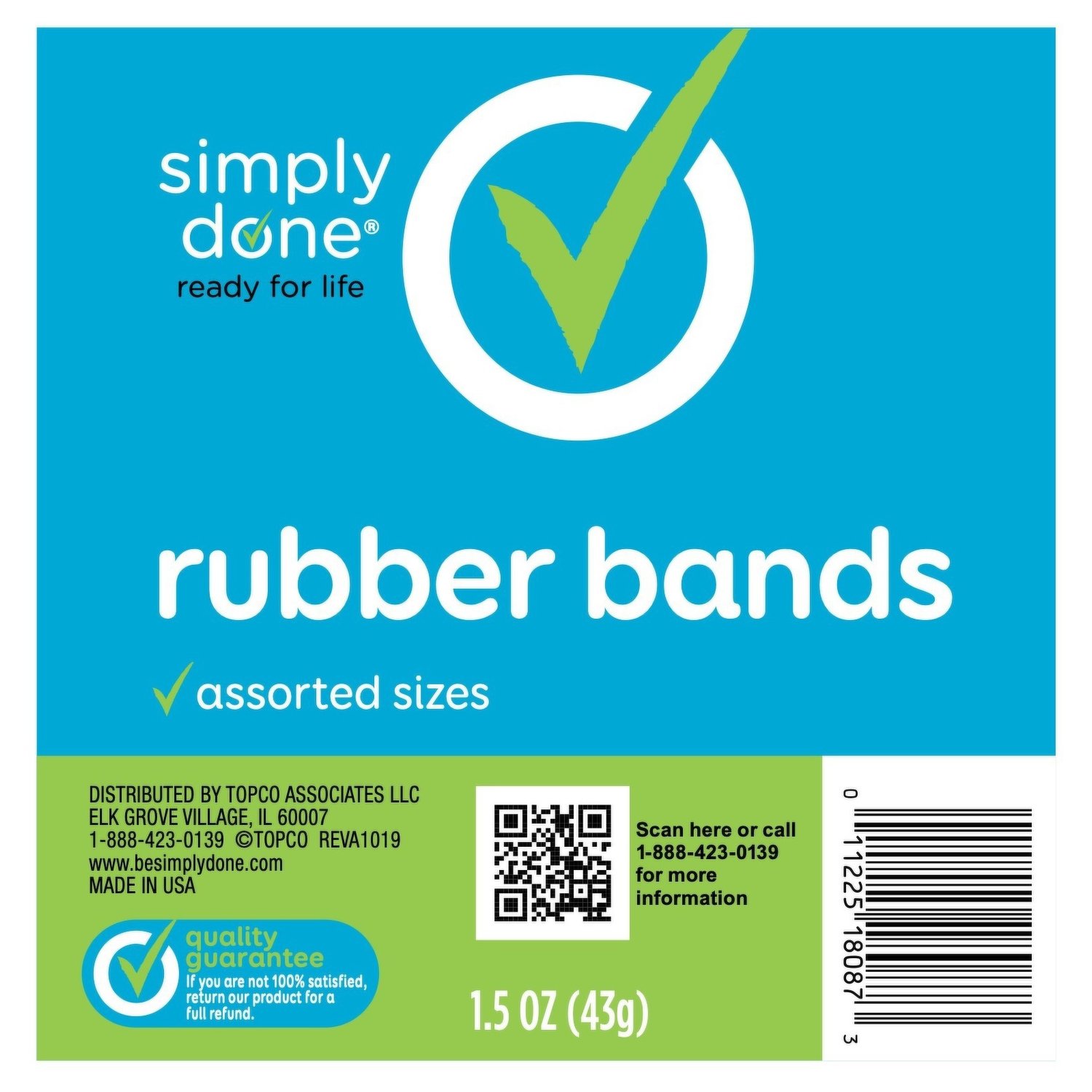 Assorted Rubber Bands, 1.5 oz.