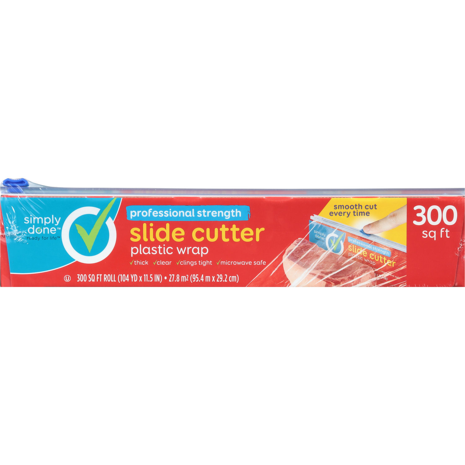 Slide Cutter Plastic Wrap, Clear, 300 sq ft – ManageRock