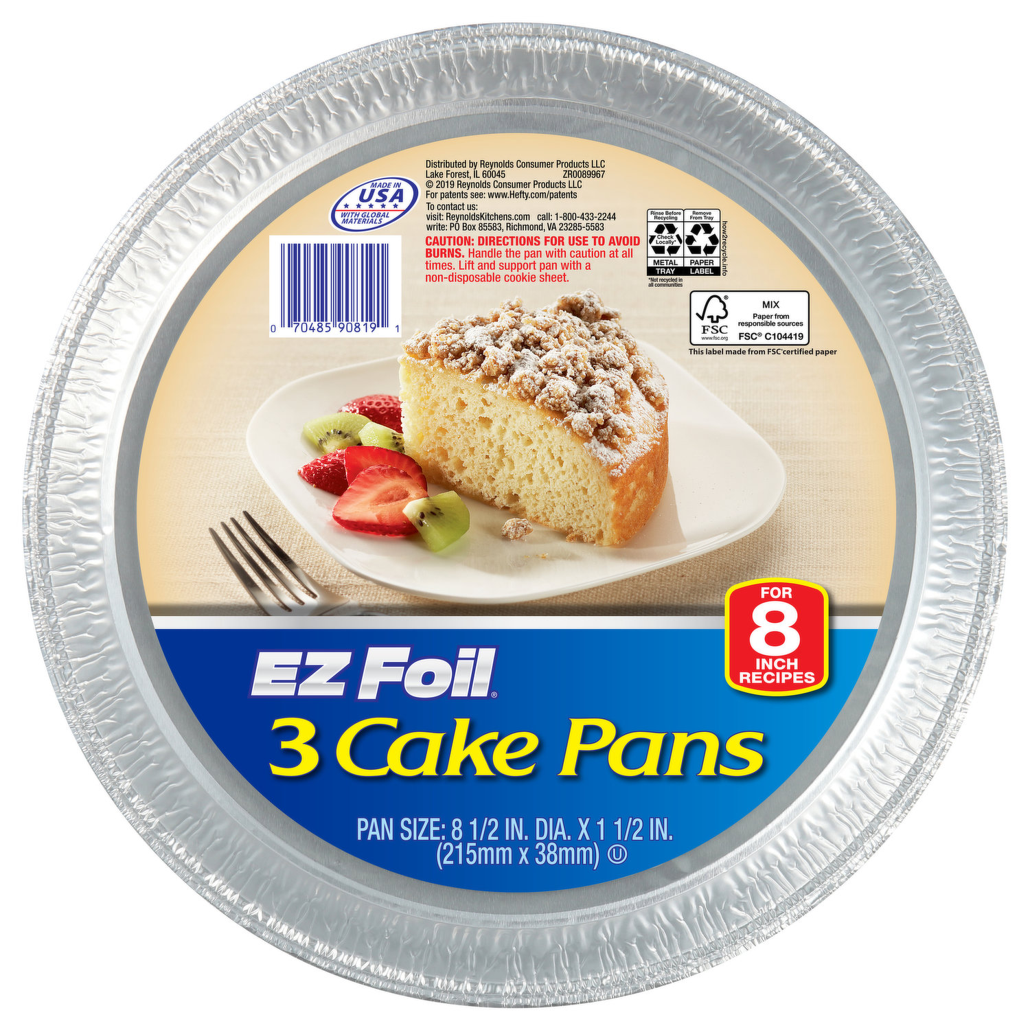 EZ Foil Cake Pans - 2 pans