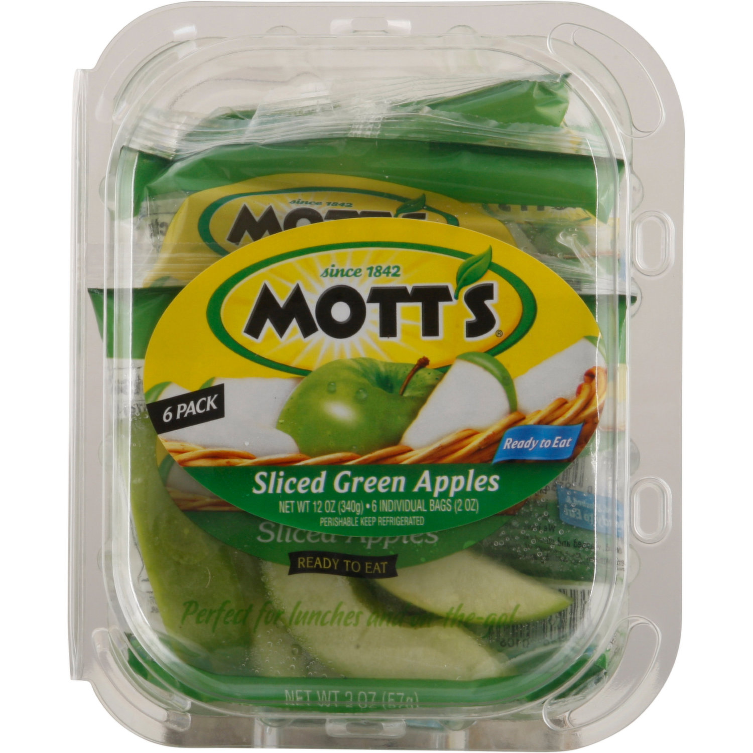 Mott's Sliced Green Apples Snack Packs, 6 pk./2 oz.