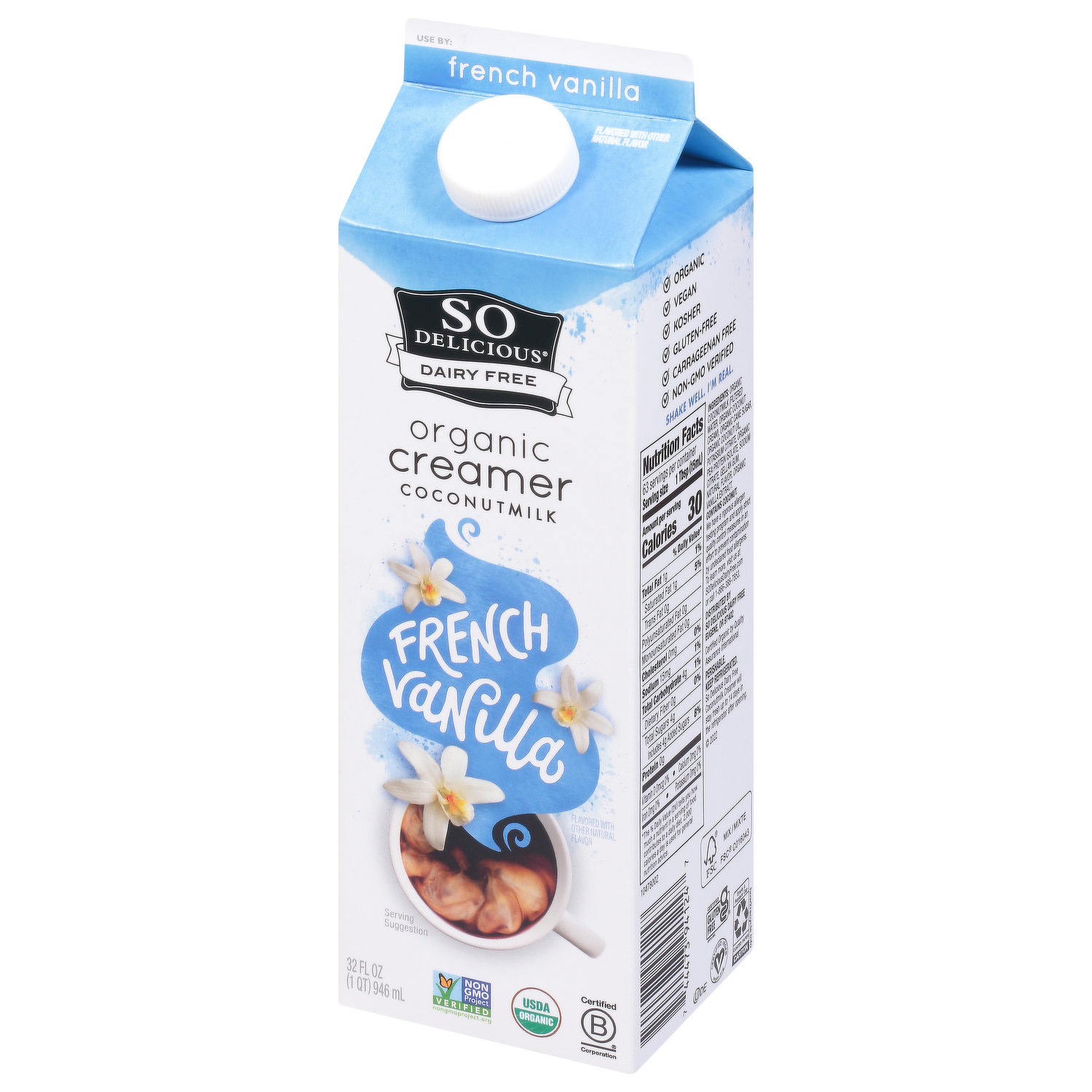 Silk French Vanilla Dairy-Free Soy Creamer, 16 fl oz - Jay C Food Stores