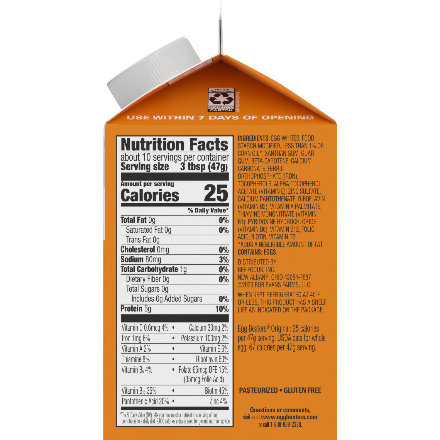 Calories in Egg Beaters Egg Beaters - Original and Nutrition Facts