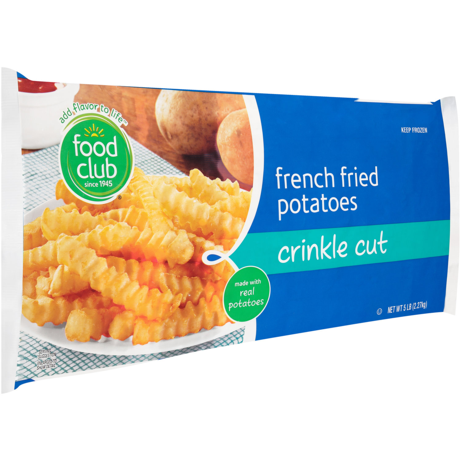 Great Value Crinkle Cut French Fried Potatoes, 80 oz Bag (Frozen) 