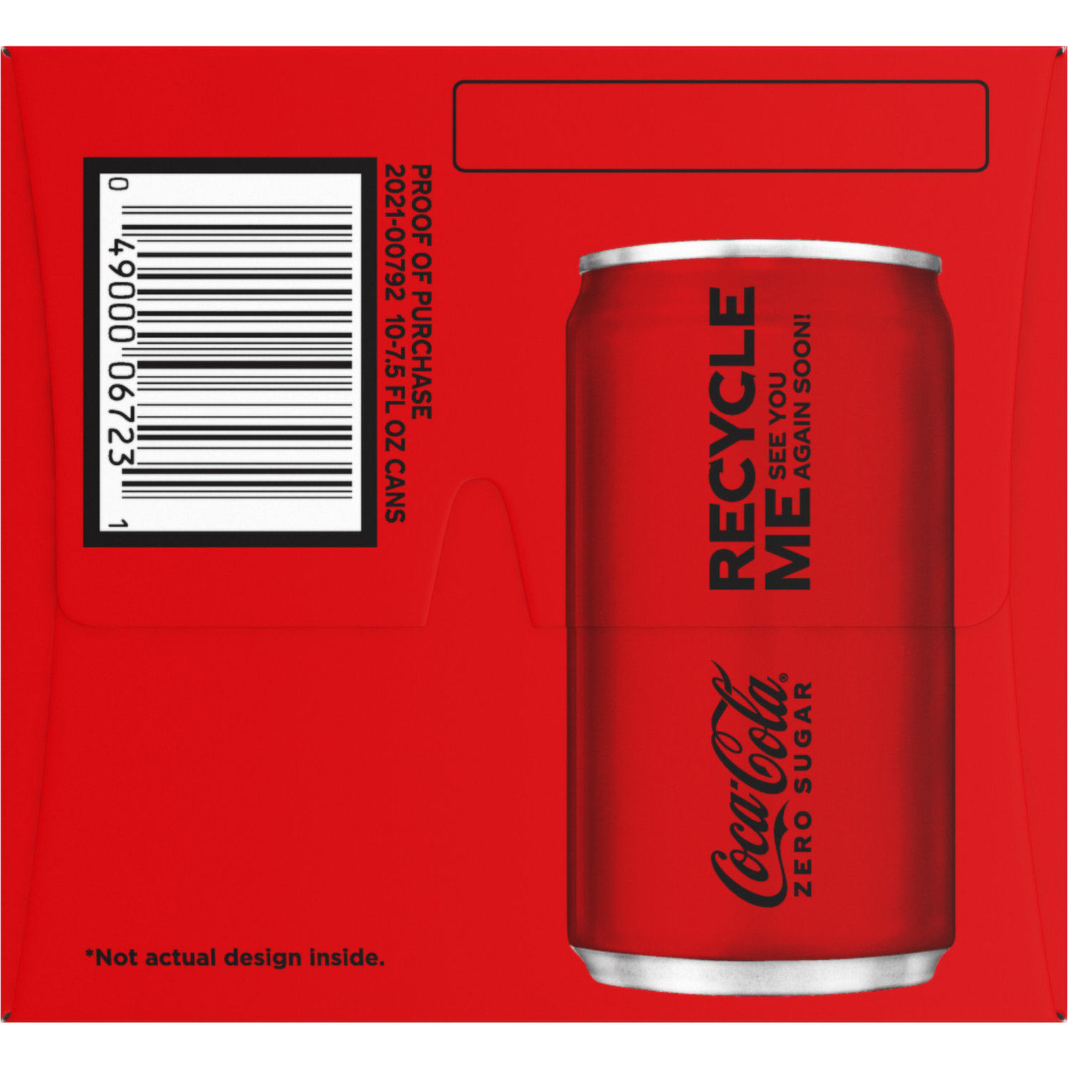 Mini Gaseosa Coca Cola Zero 237 Ml.