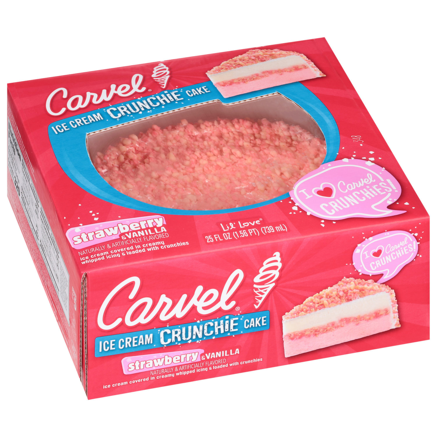 Carvel Lil' Love Ice Cream Cake, Chocolate and Vanilla Ice Cream and  Crunchies,25floz, Frozen