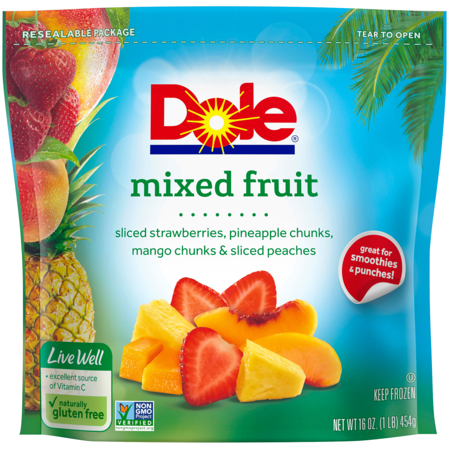 Great Value Pineapple Chunks, Frozen, 16 oz