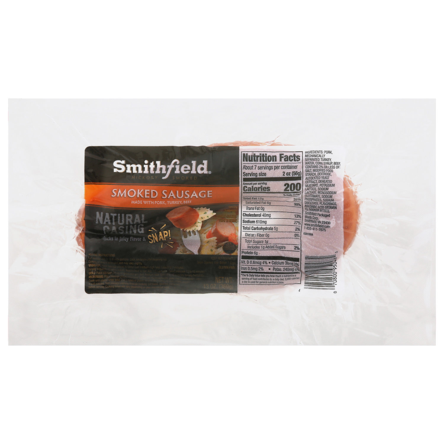 Smoked Smithfield Cervelat Chunks Case